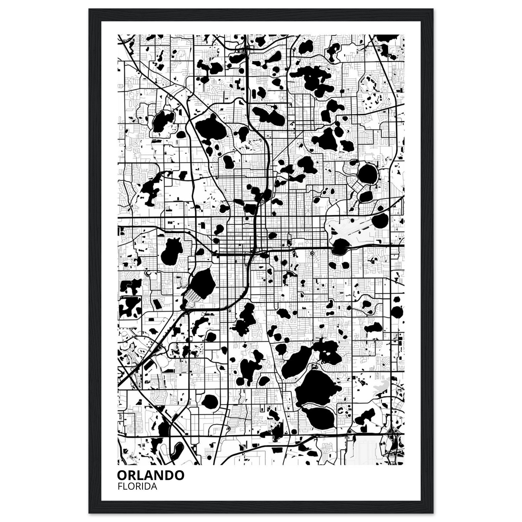 orlando map poster print