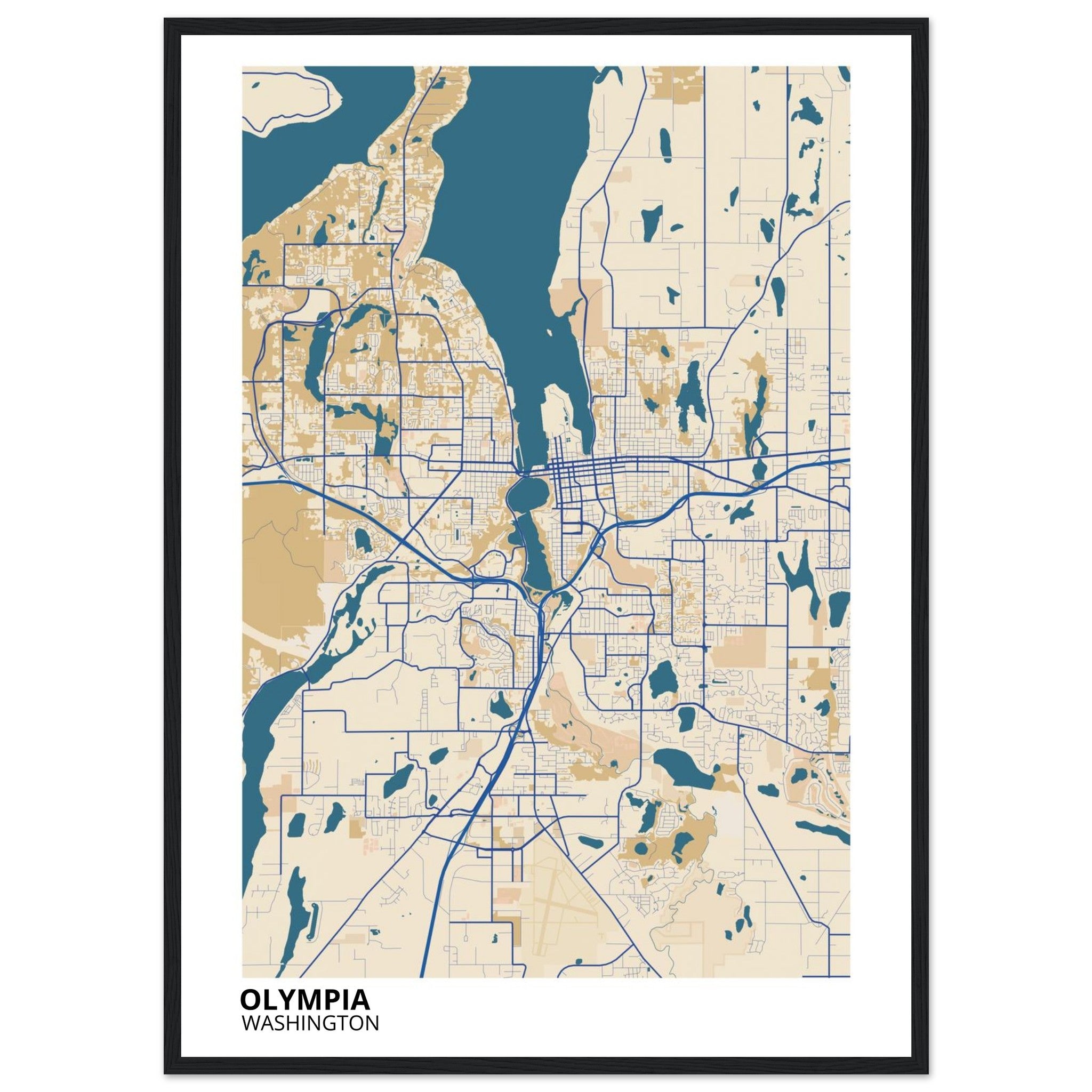 olympia map poster print
