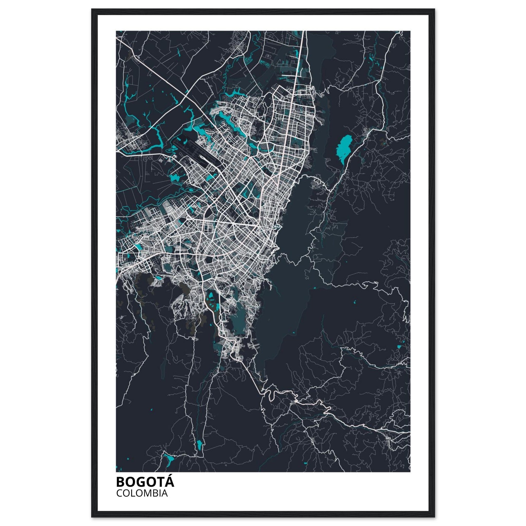 Bogota Colombia City Map Poster | Custom Map Art Print - Ink And Atlas