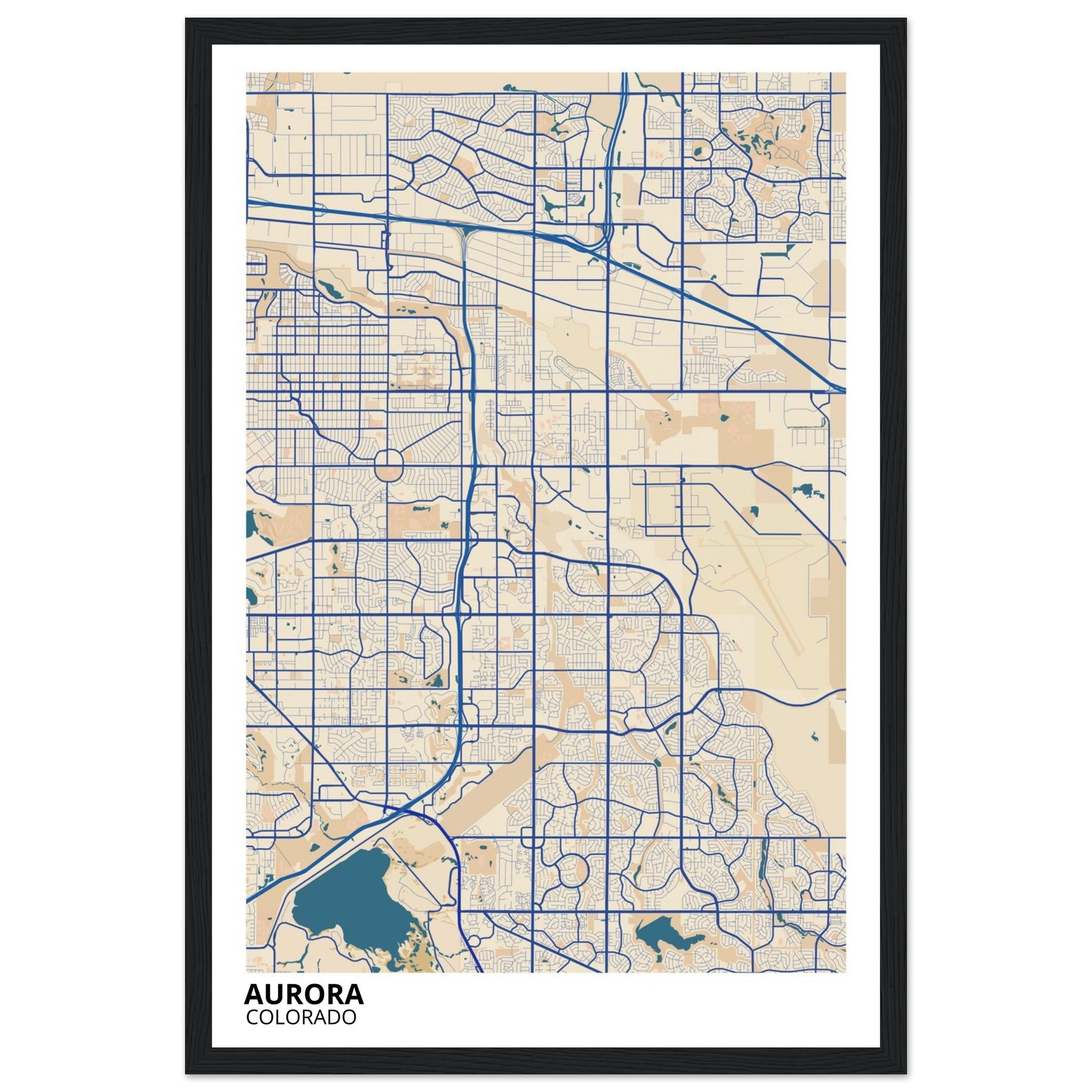 Aurora Colorado City Map Poster | Custom Map Art Print - Ink And Atlas