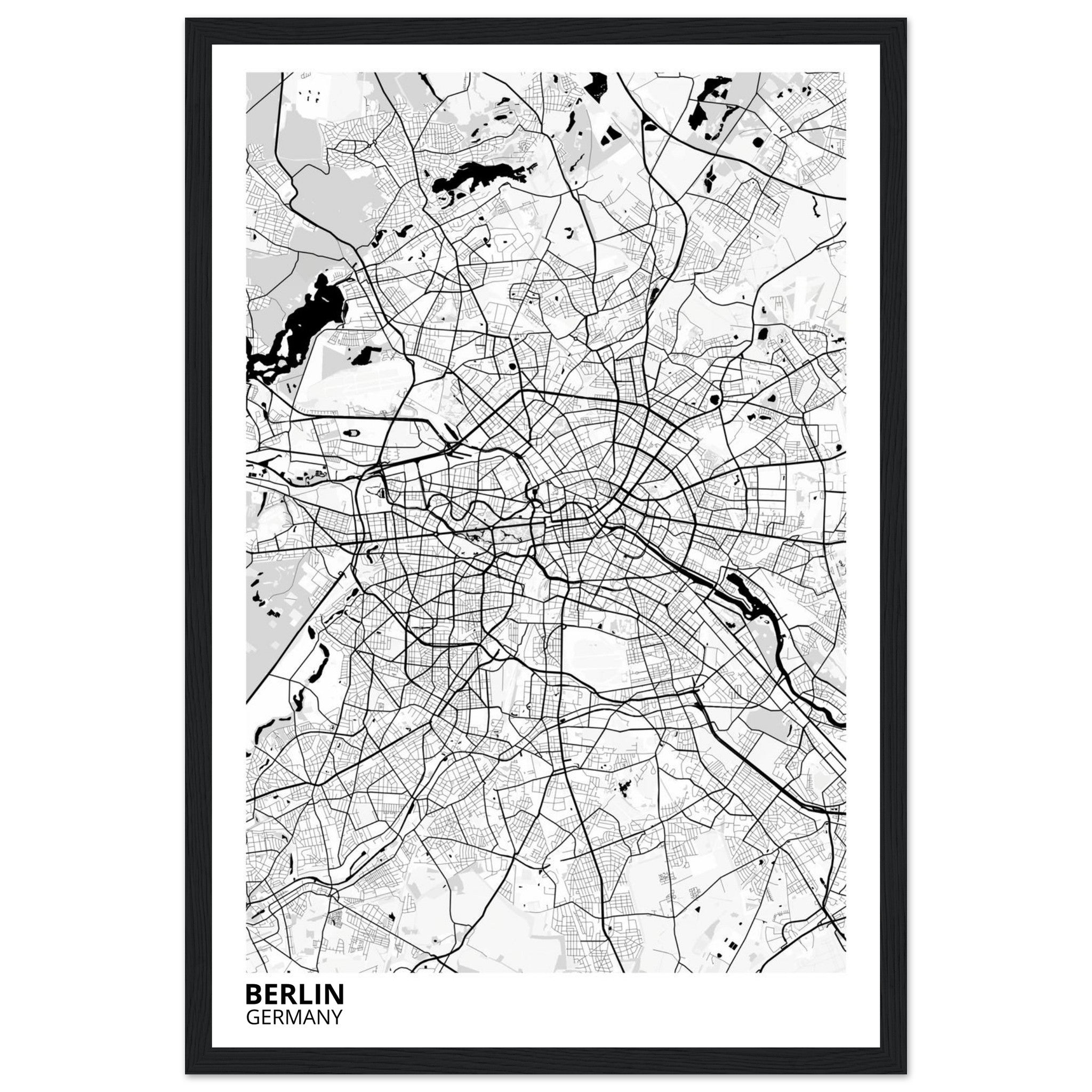 Berlin Germany City Map Poster | Custom Map Art Print - Ink And Atlas