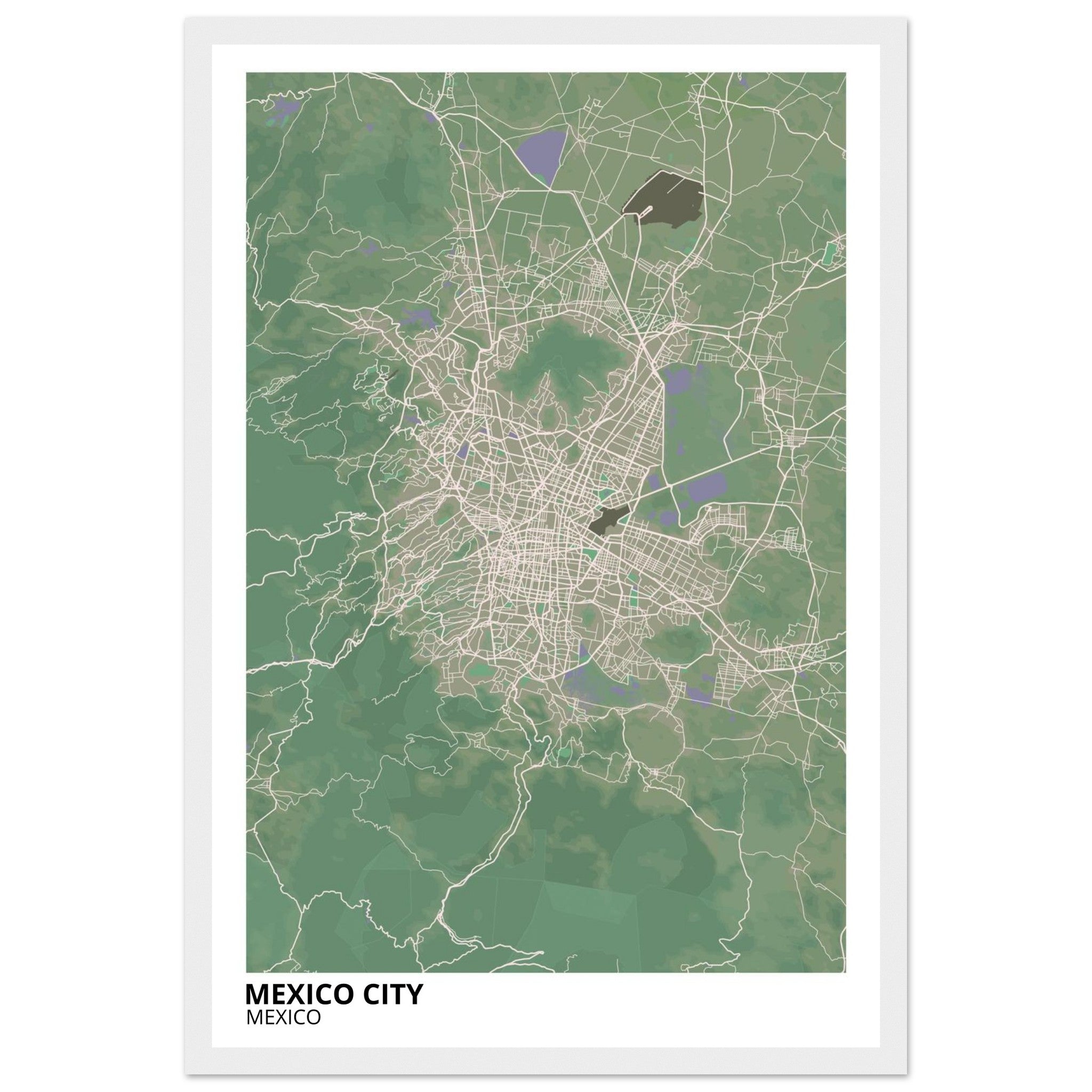Mexico City Mexico City Map Poster | Custom Map Art Print - Ink And Atlas