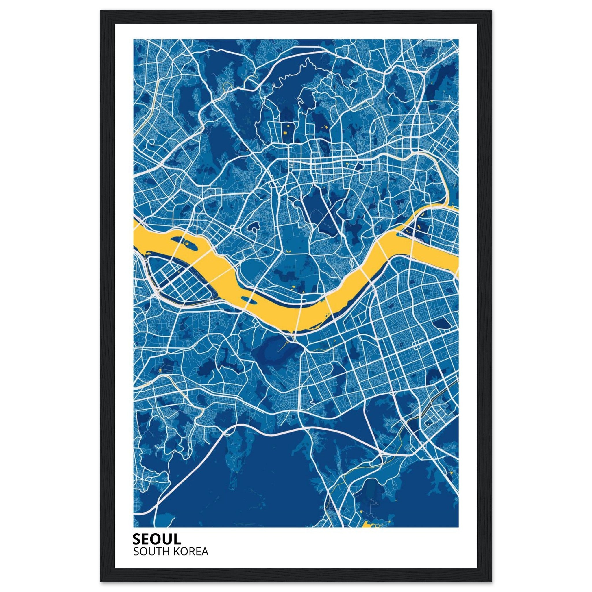 Seoul South Korea City Map Poster | Custom Map Art Print - Ink And Atlas