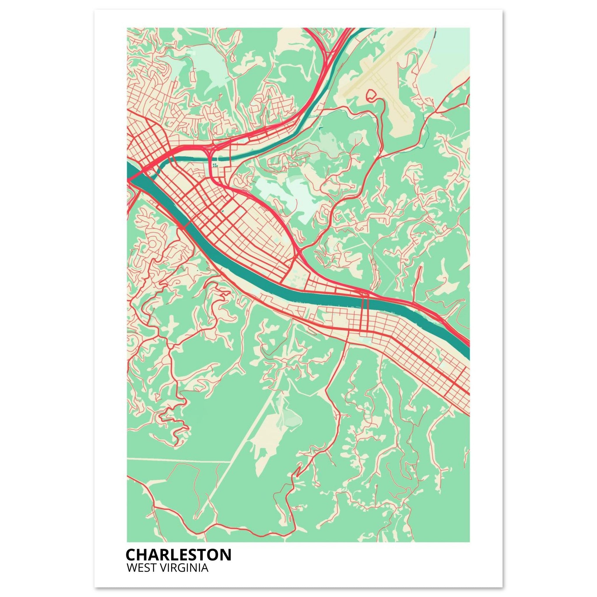 charleston modern city map 