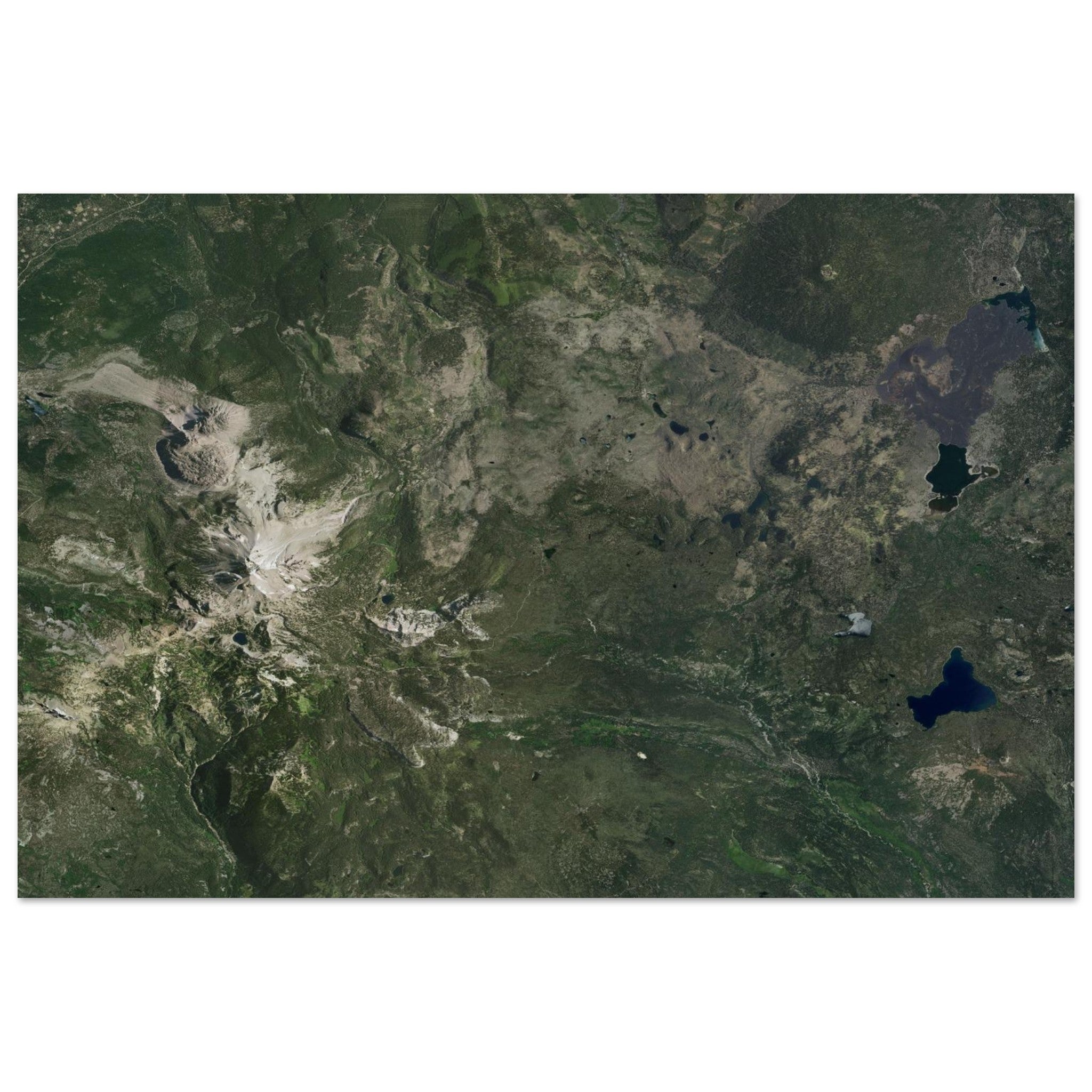 Lassen Volcanic National Park Natural Earth Print - Ink And Atlas