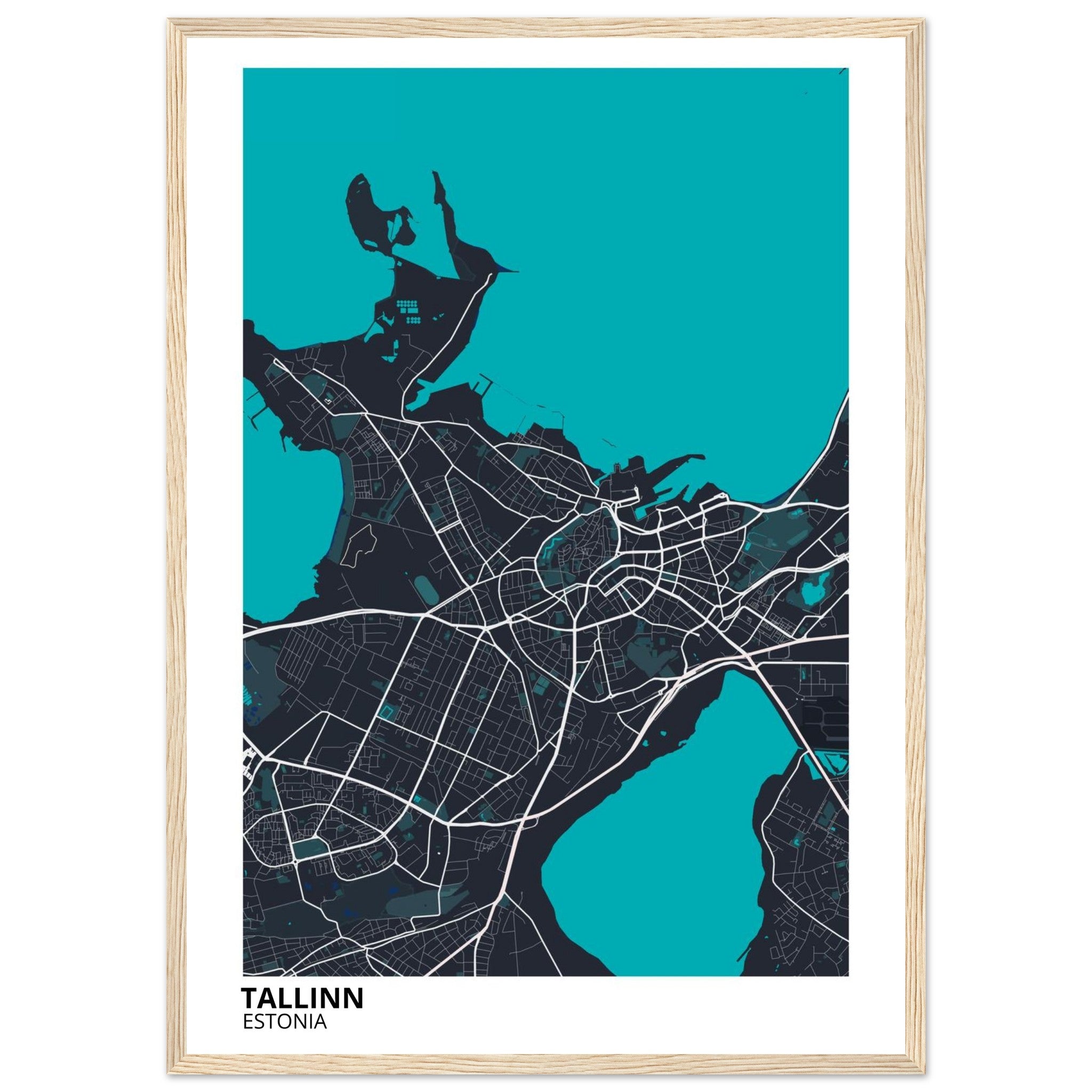 Tallinn Estonia City Map Poster | Custom Map Art Print - Ink And Atlas