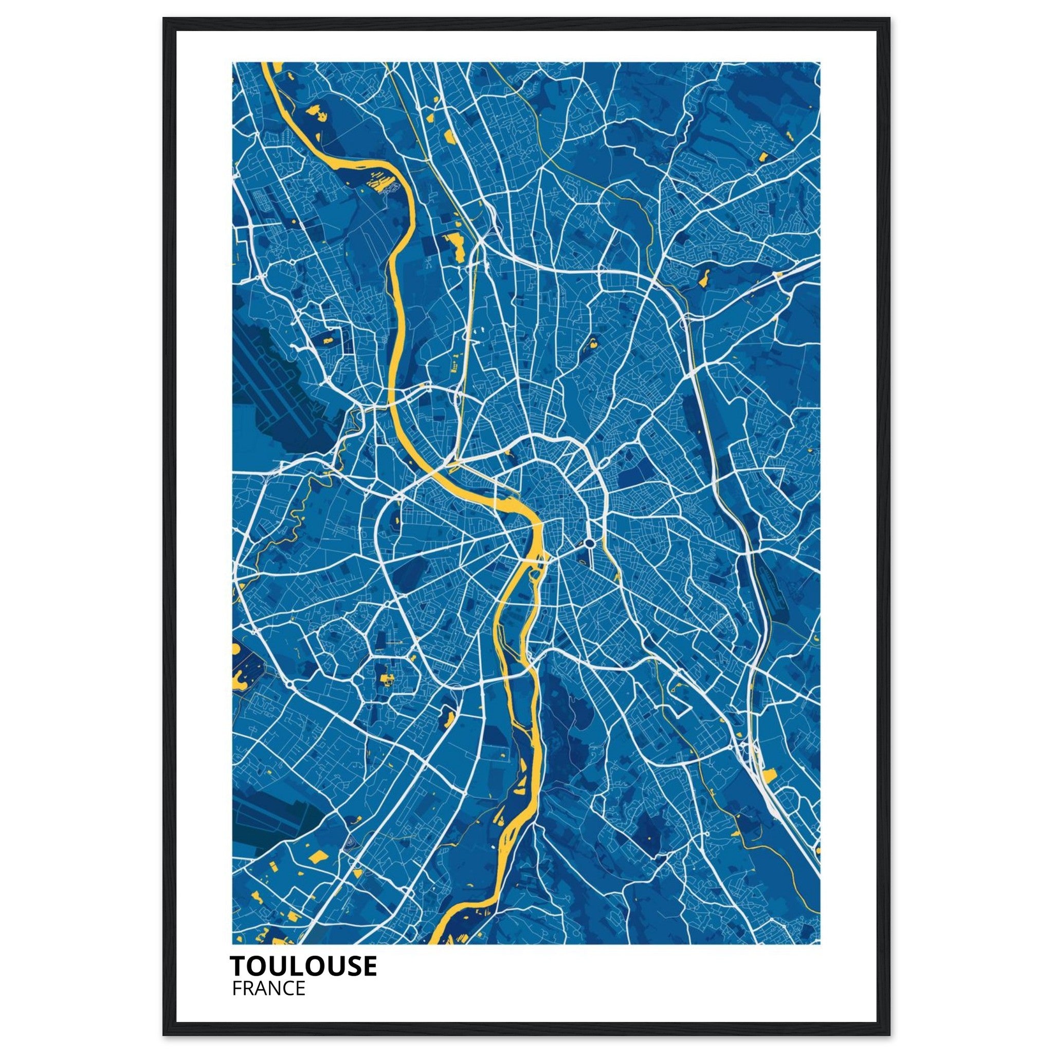 Toulouse France City Map Poster | Custom Map Art Print - Ink And Atlas