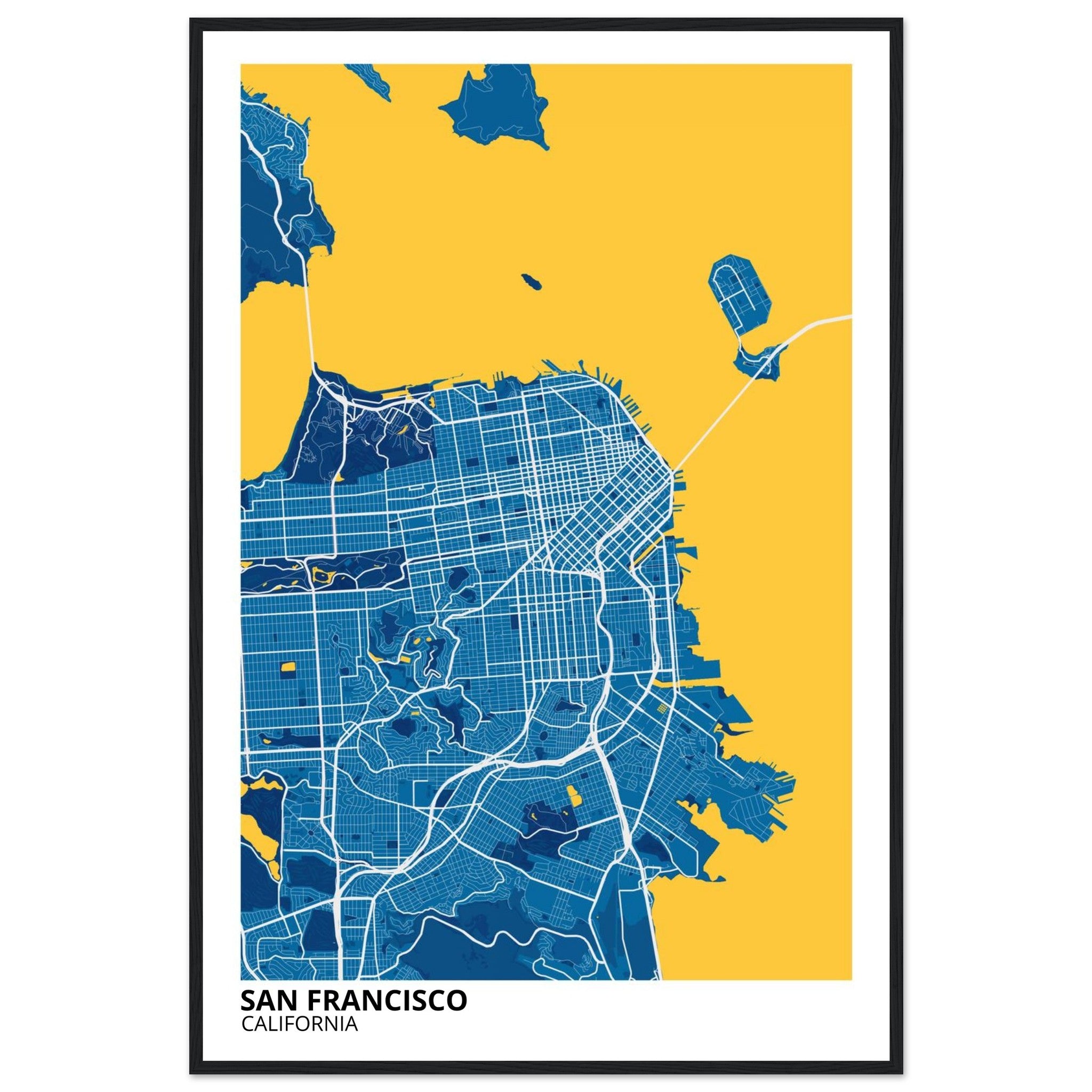san francisco map poster print