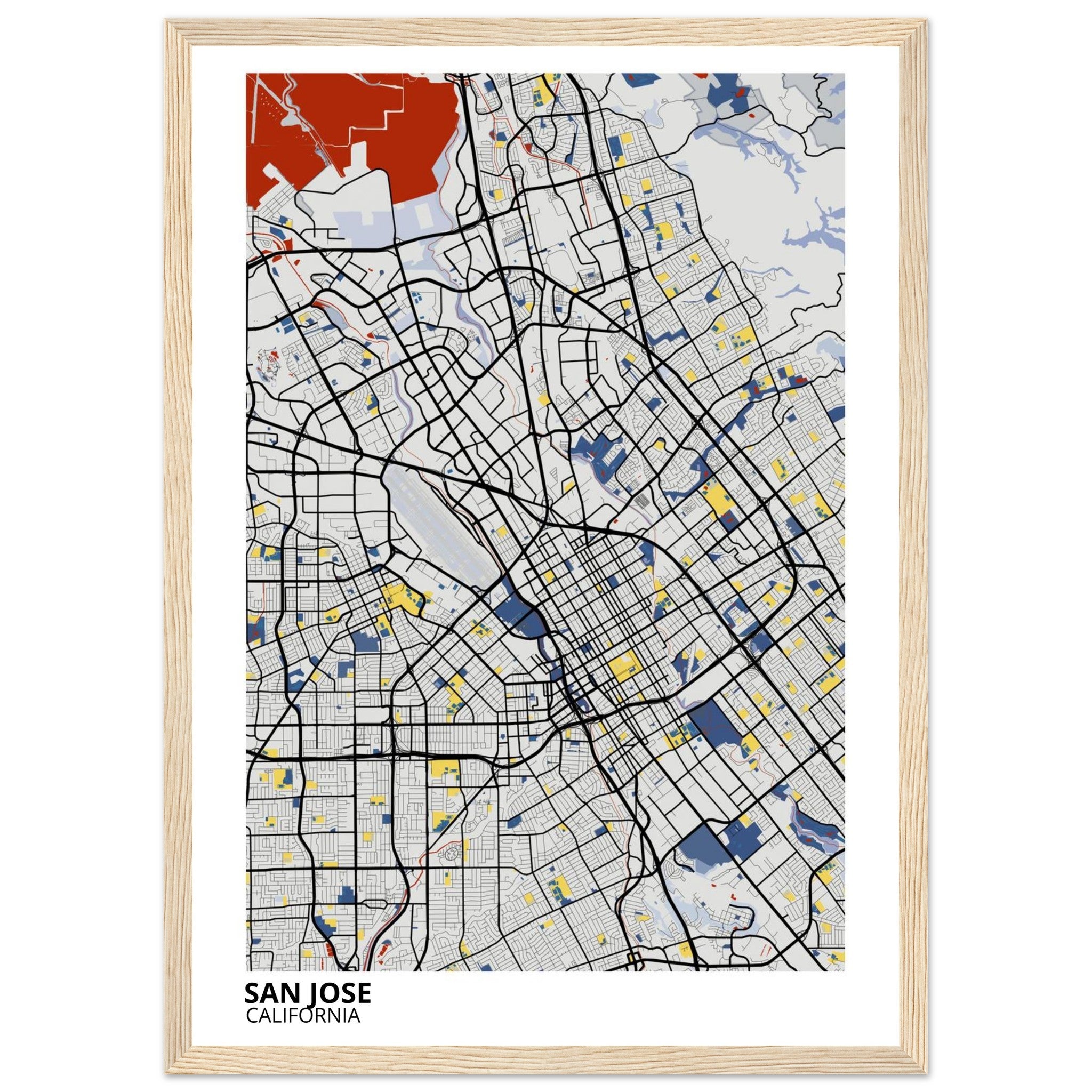 san jose map poster print