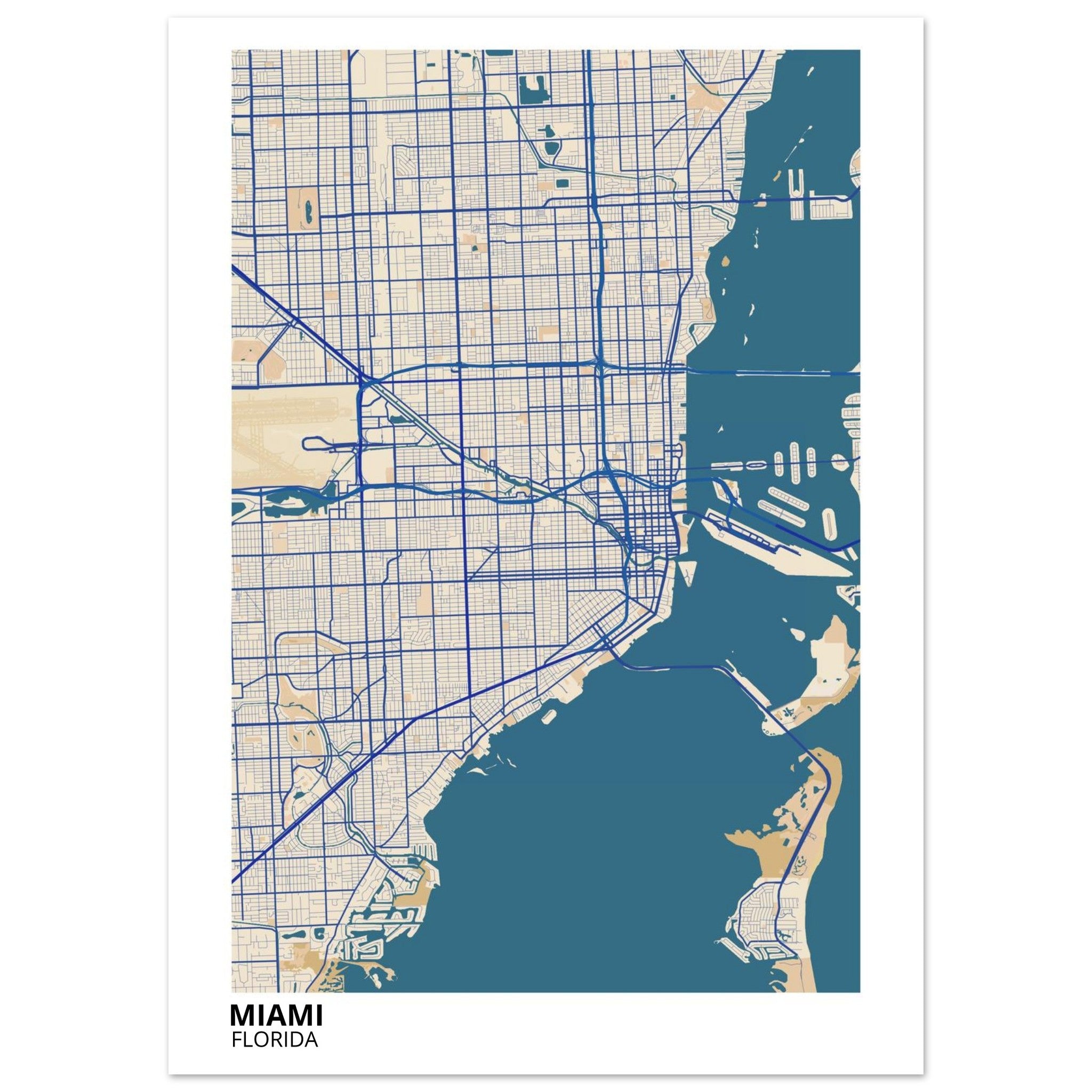 miami modern city map 