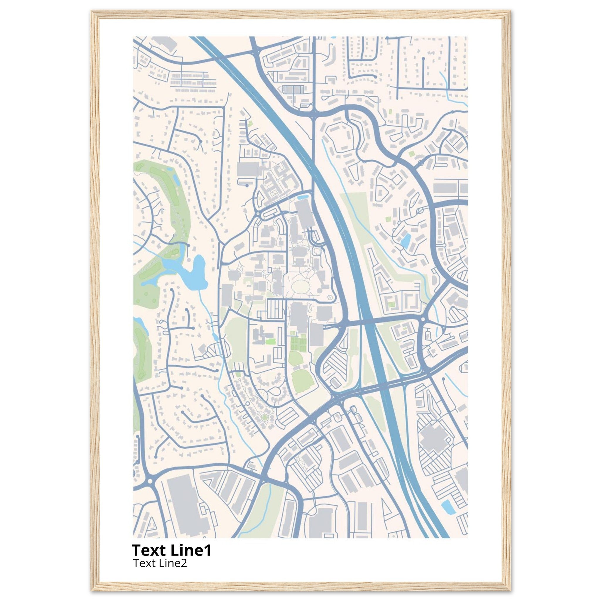 kennesaw state university georgia modern campus map print