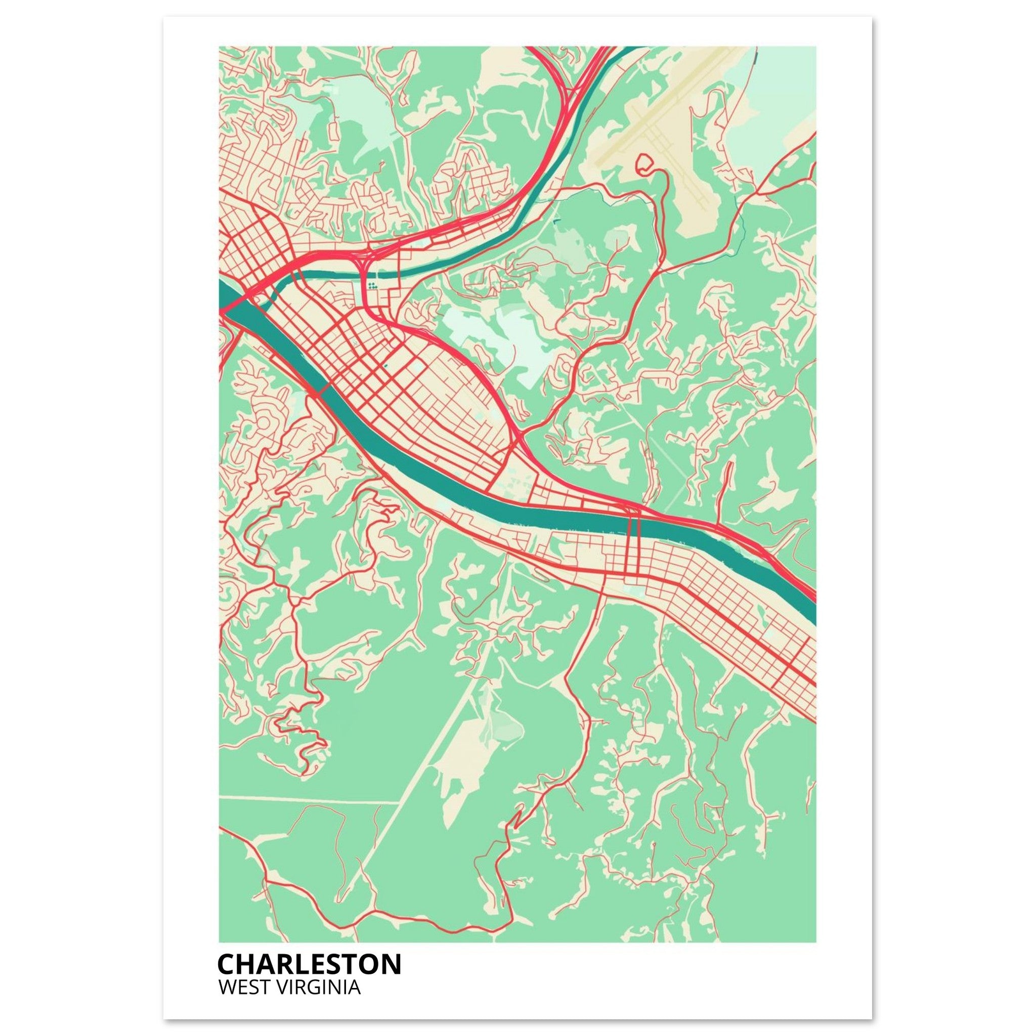 charleston modern city map 
