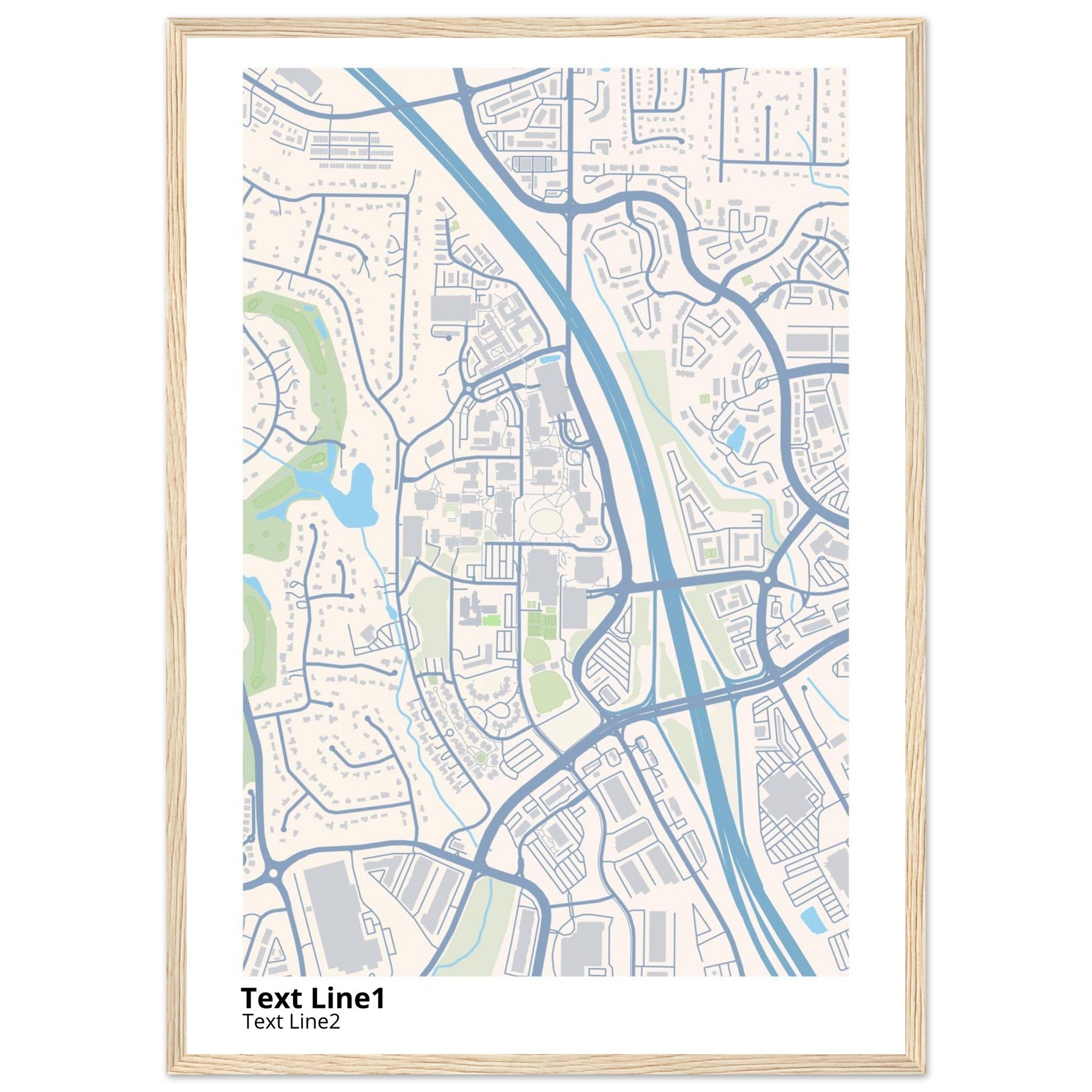 kennesaw state university georgia modern campus map print