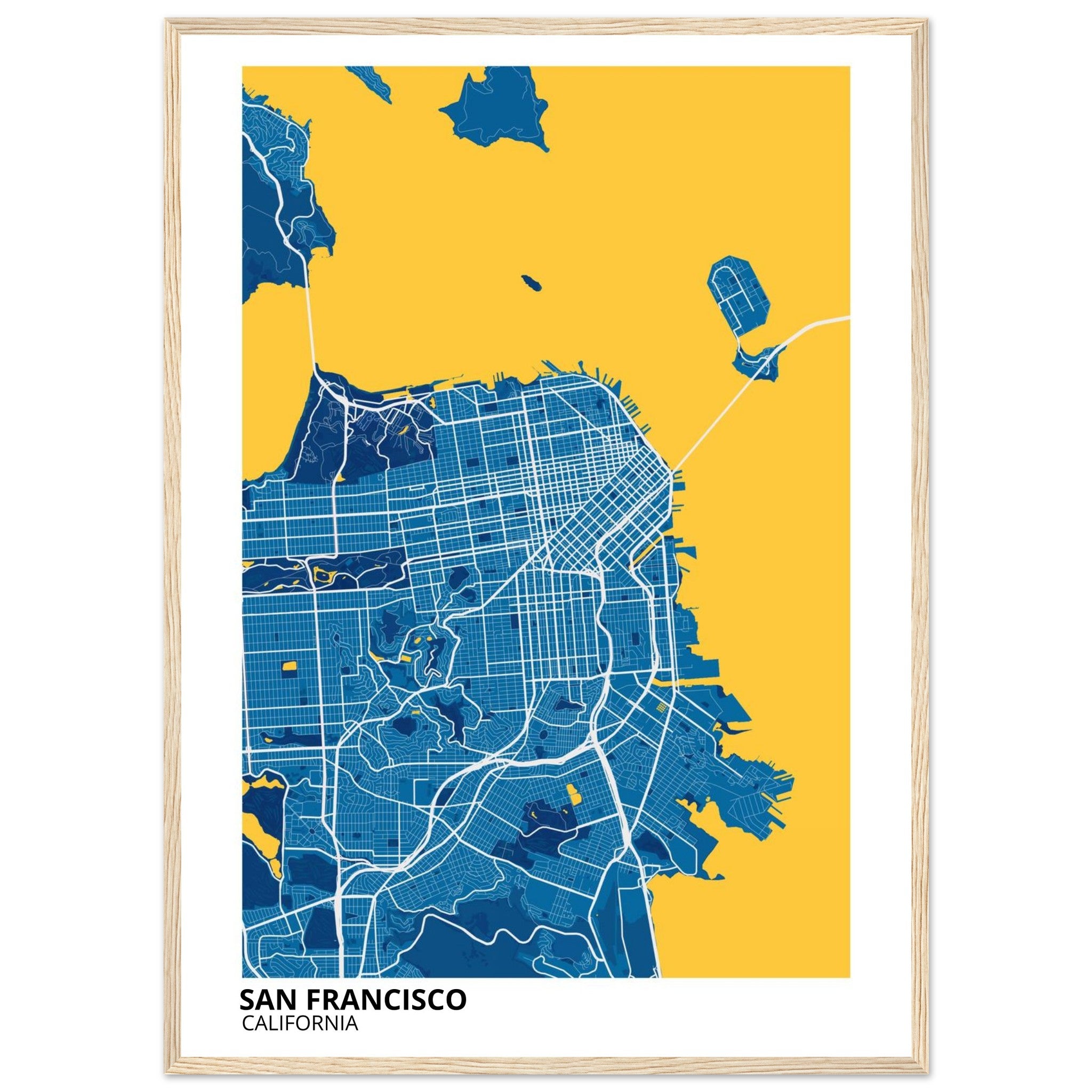 san francisco map poster print