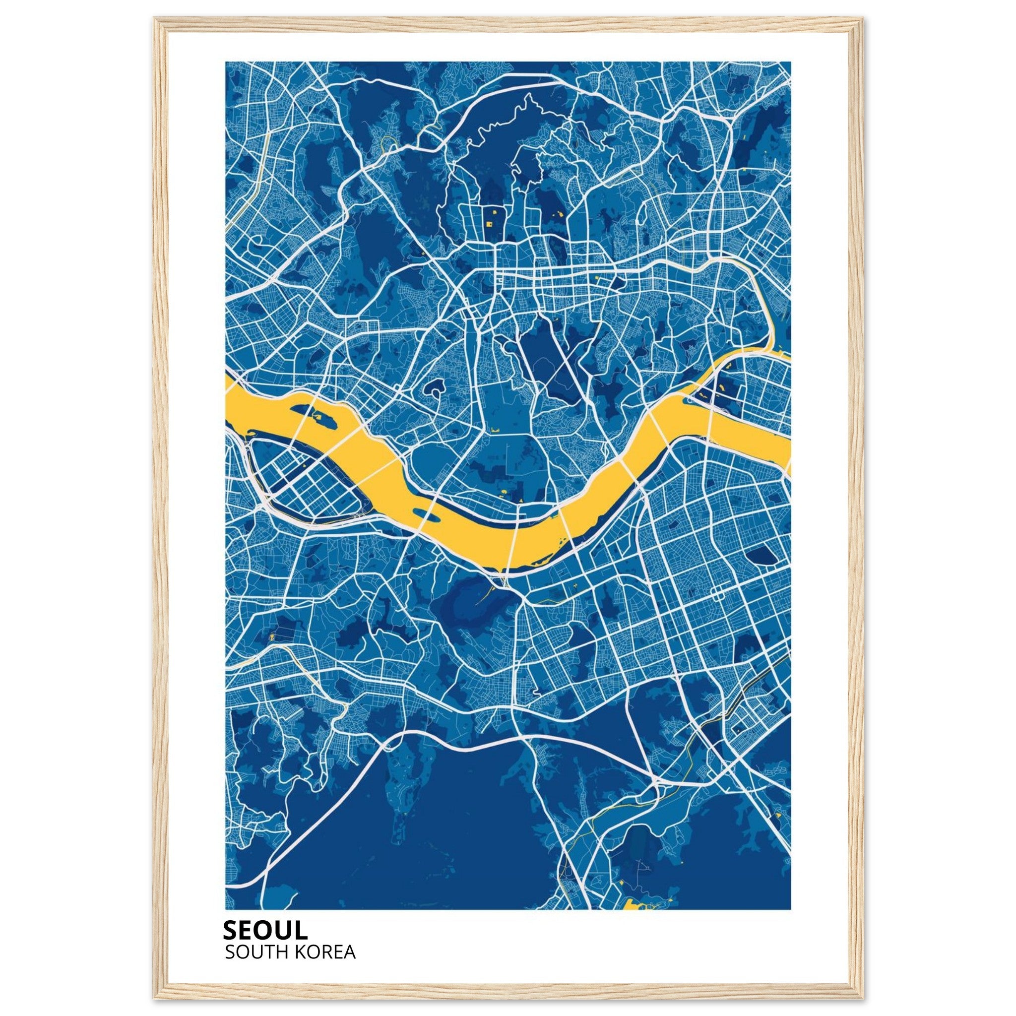Seoul South Korea City Map Poster | Custom Map Art Print - Ink And Atlas