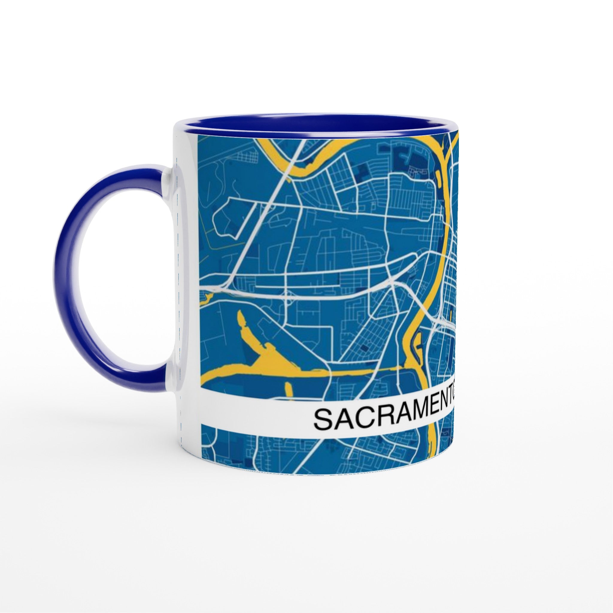 sacramento california modern city map mug 11oz