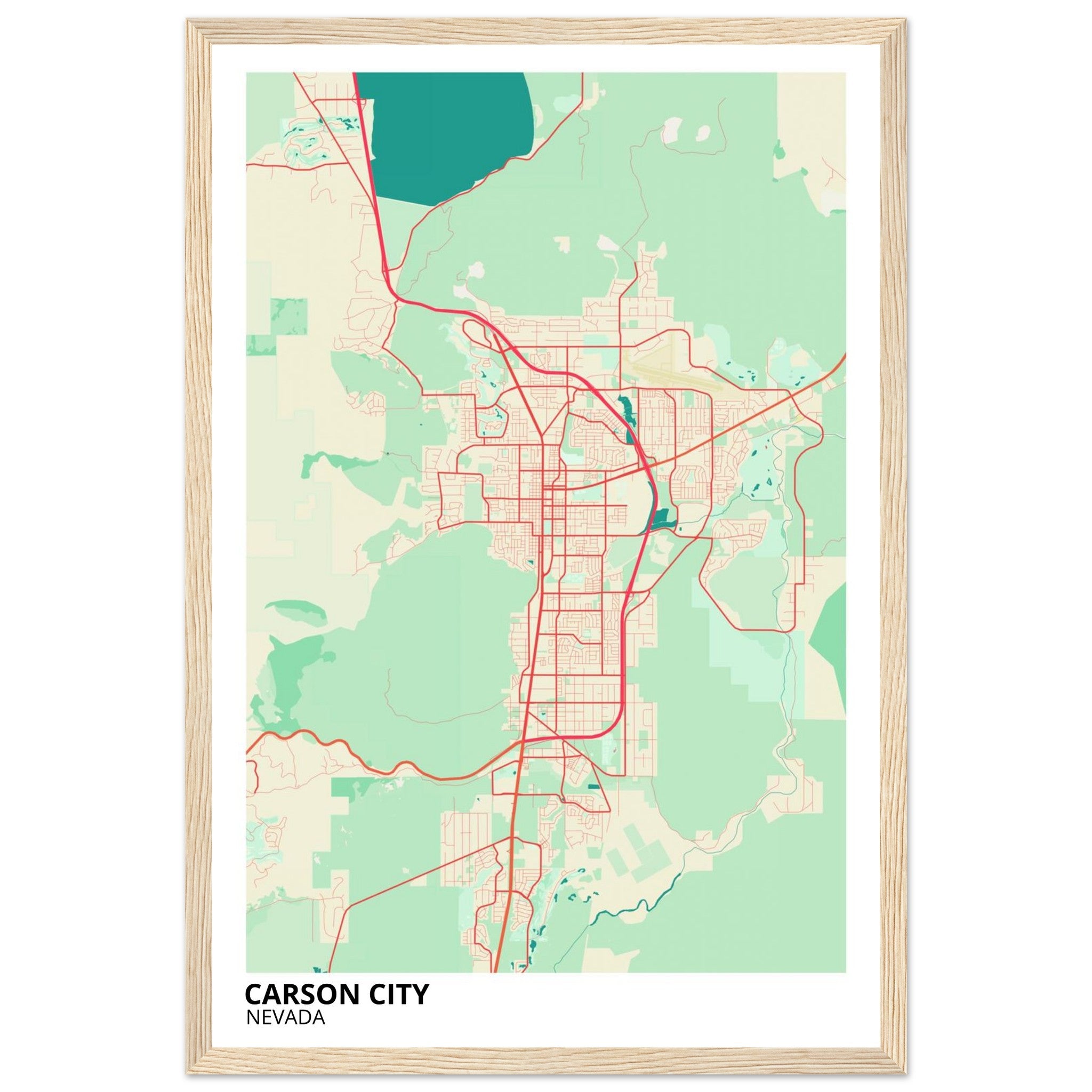 carson city map poster print