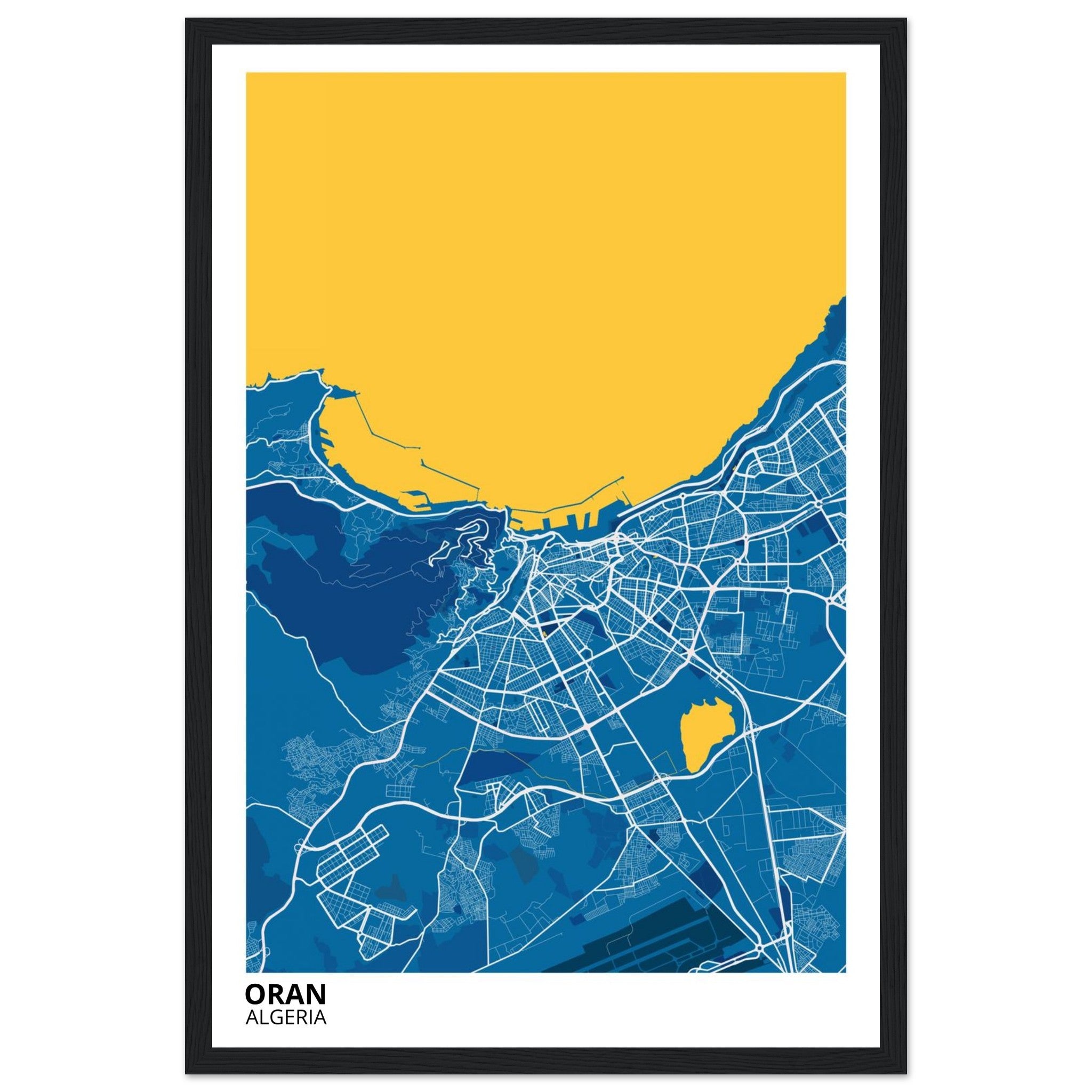Oran Algeria City Map Poster | Custom Map Art Print - Ink And Atlas