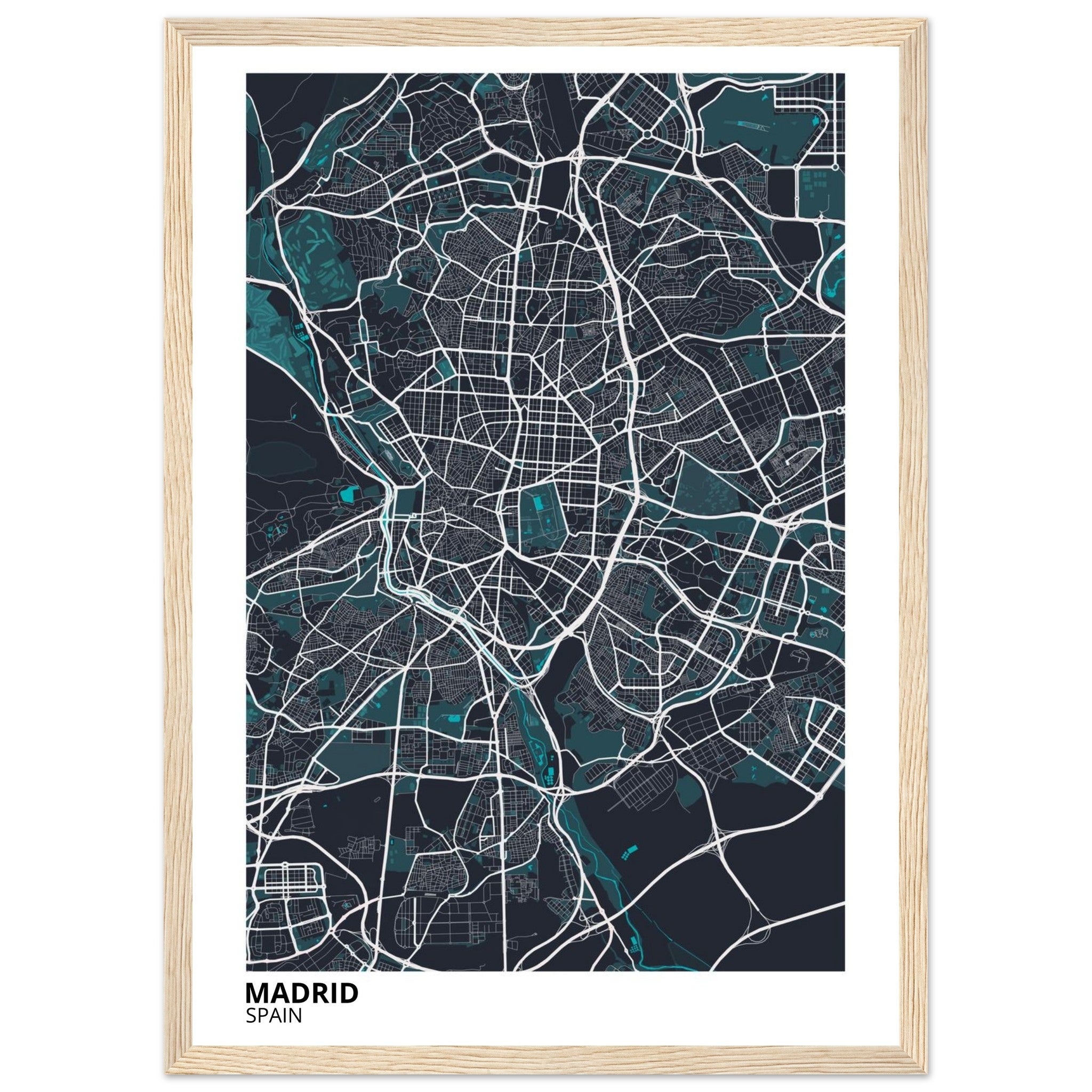 Madrid Spain City Map Poster | Custom Map Art Print - Ink And Atlas