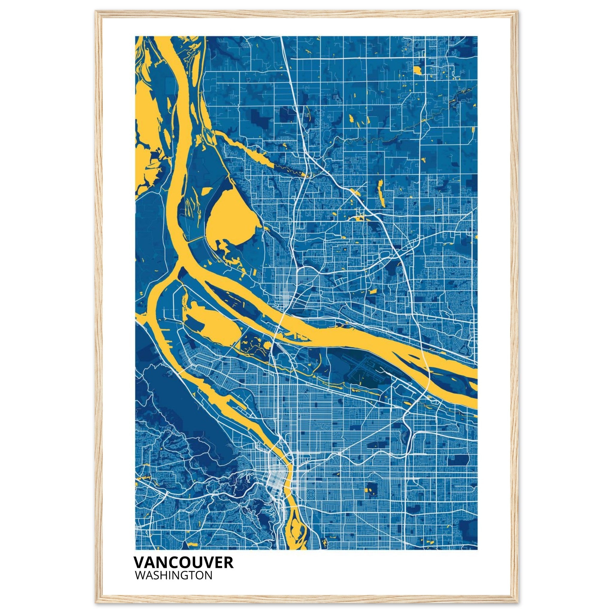 Vancouver Washington City Map Poster | Custom Map Art Print - Ink And Atlas