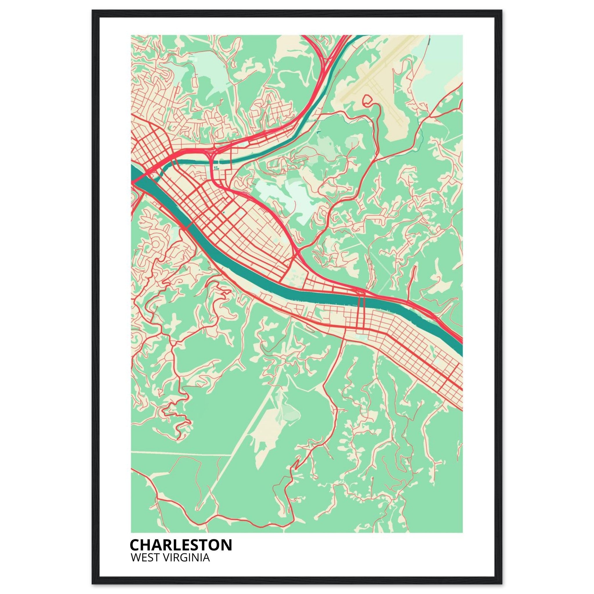 charleston modern city map 