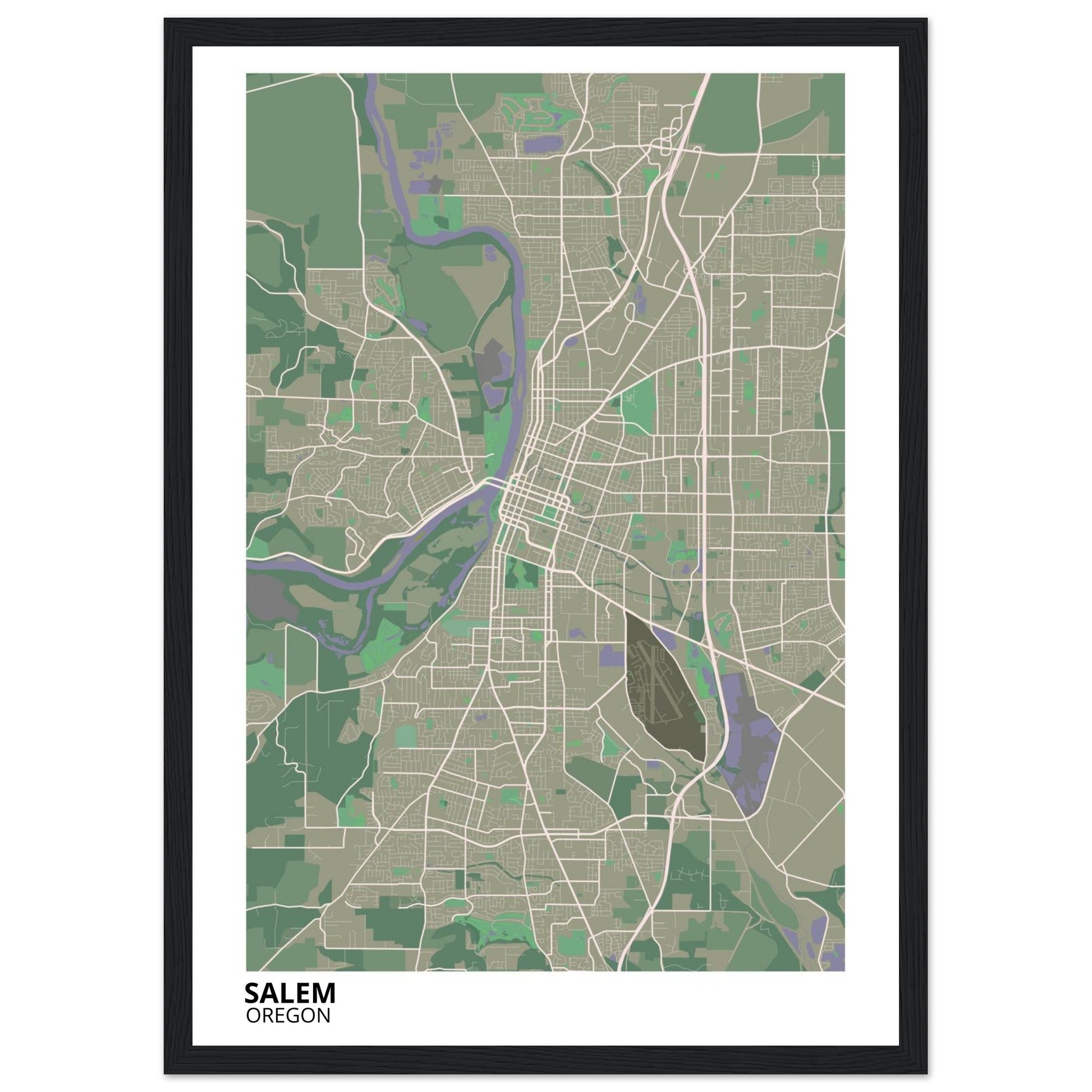 salem map poster print