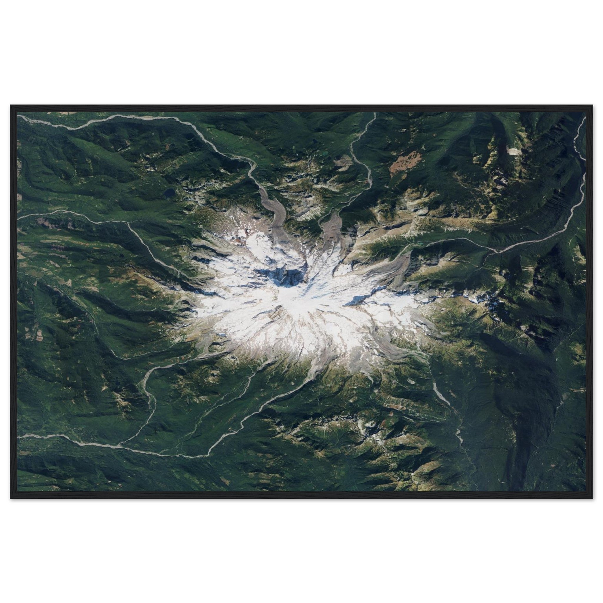 Mount Rainier National Park Natural Earth Print - Ink And Atlas