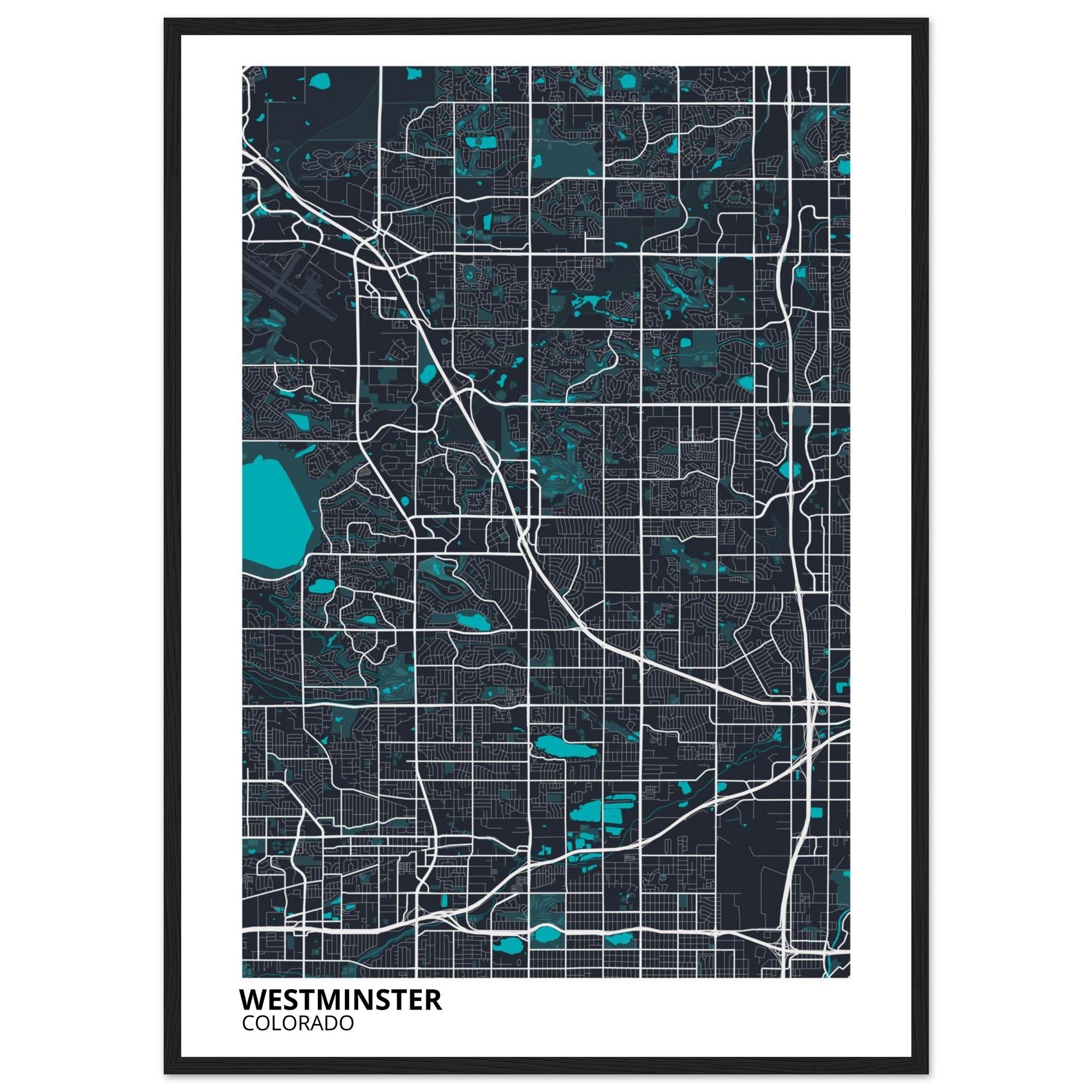 Westminster Colorado City Map Poster | Custom Map Art Print - Ink And Atlas