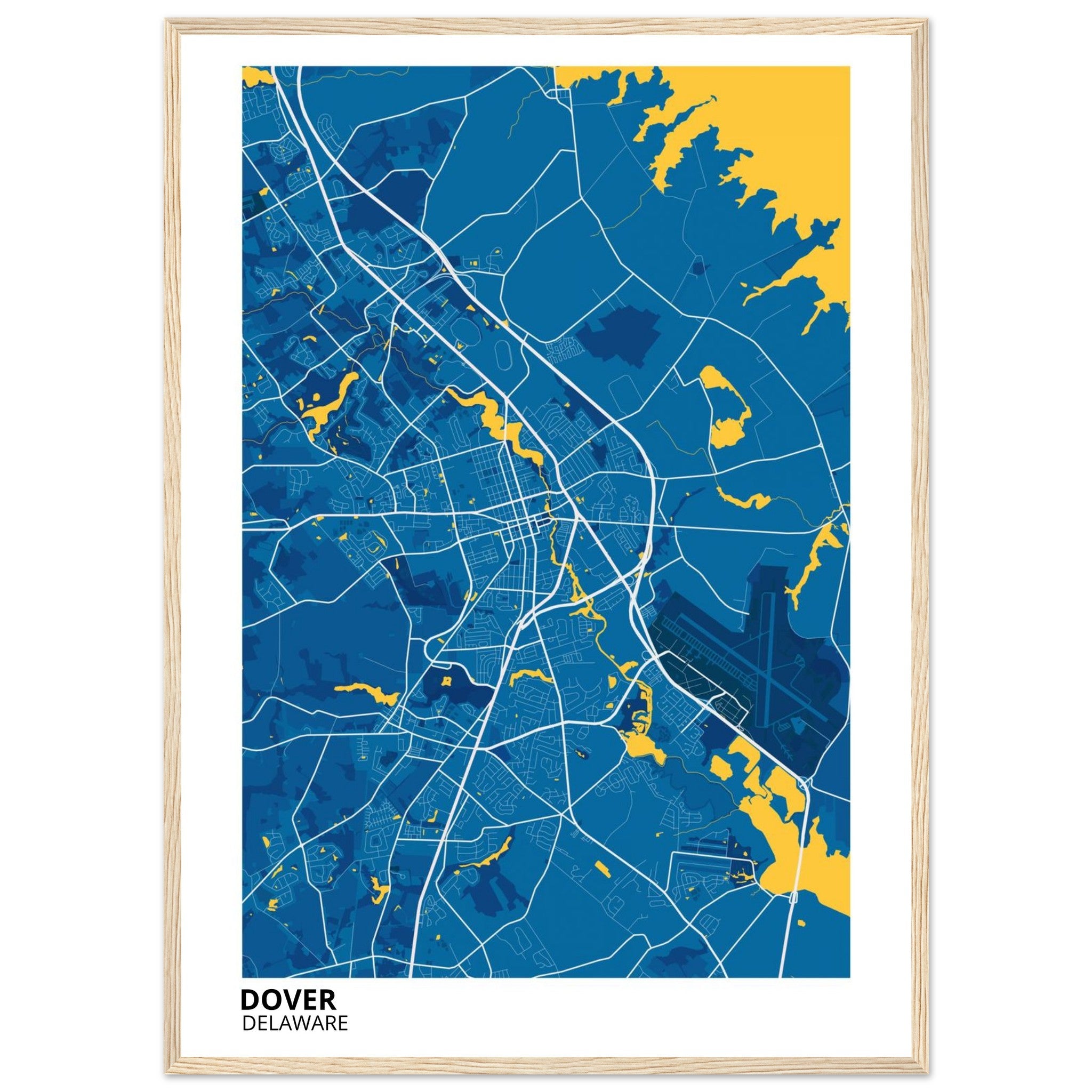 delaware map poster print