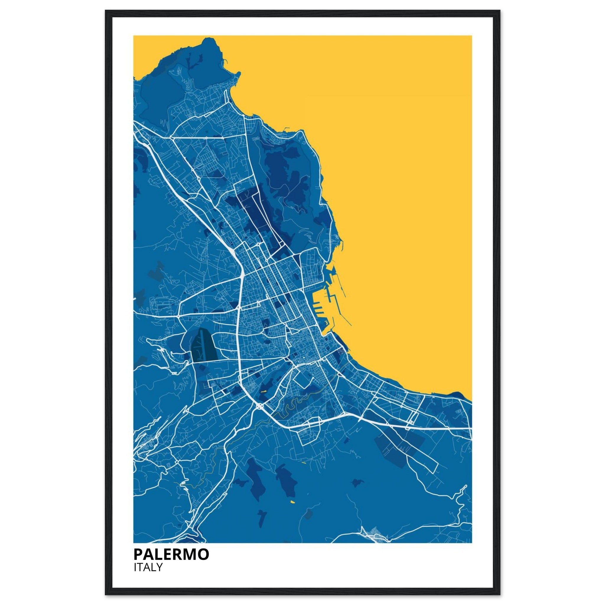 Palermo Italy City Map Poster | Custom Map Art Print - Ink And Atlas