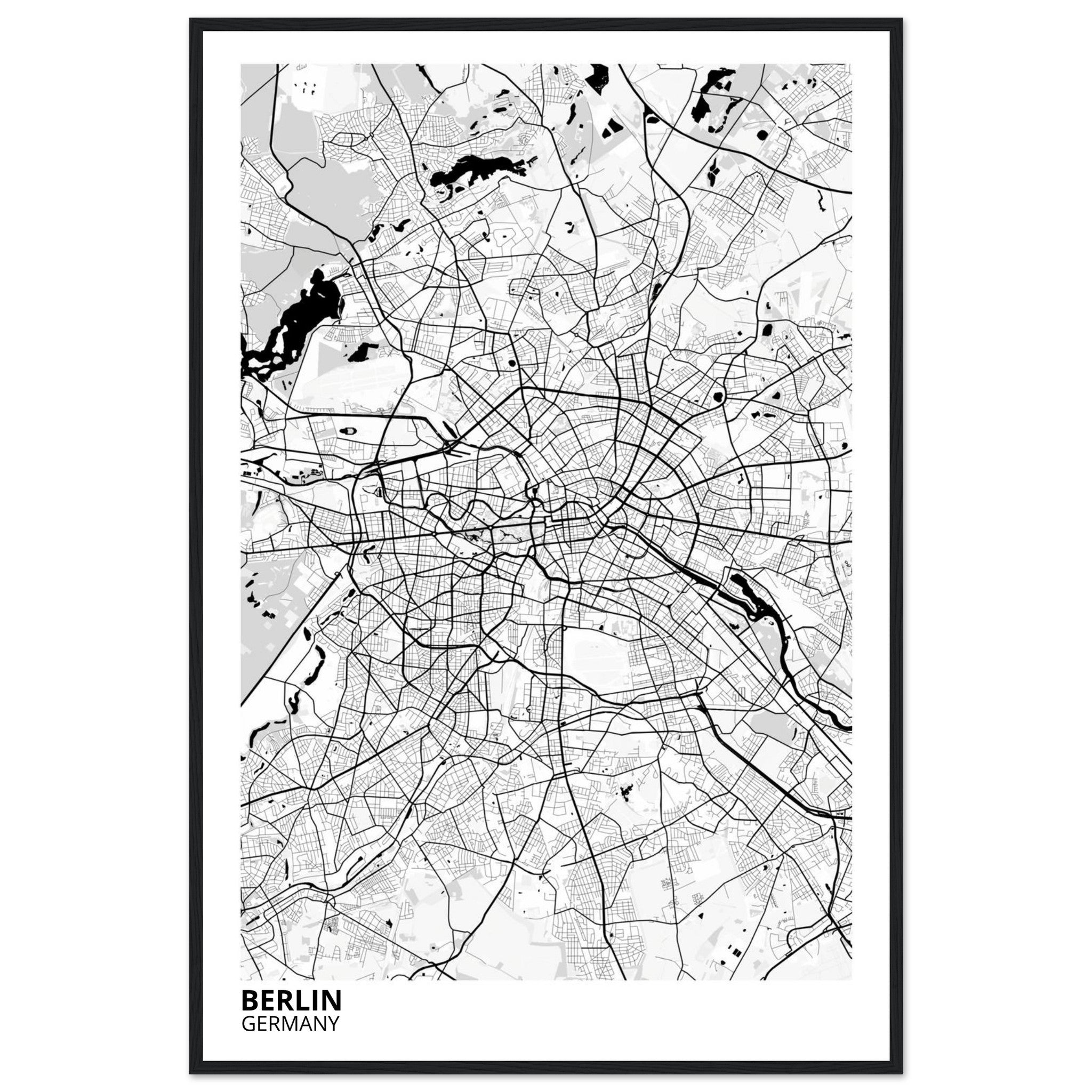 Berlin Germany City Map Poster | Custom Map Art Print - Ink And Atlas