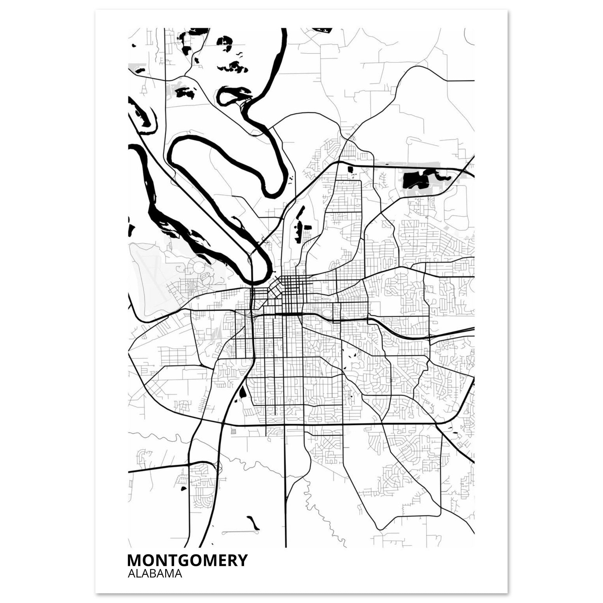 montgomery map poster print