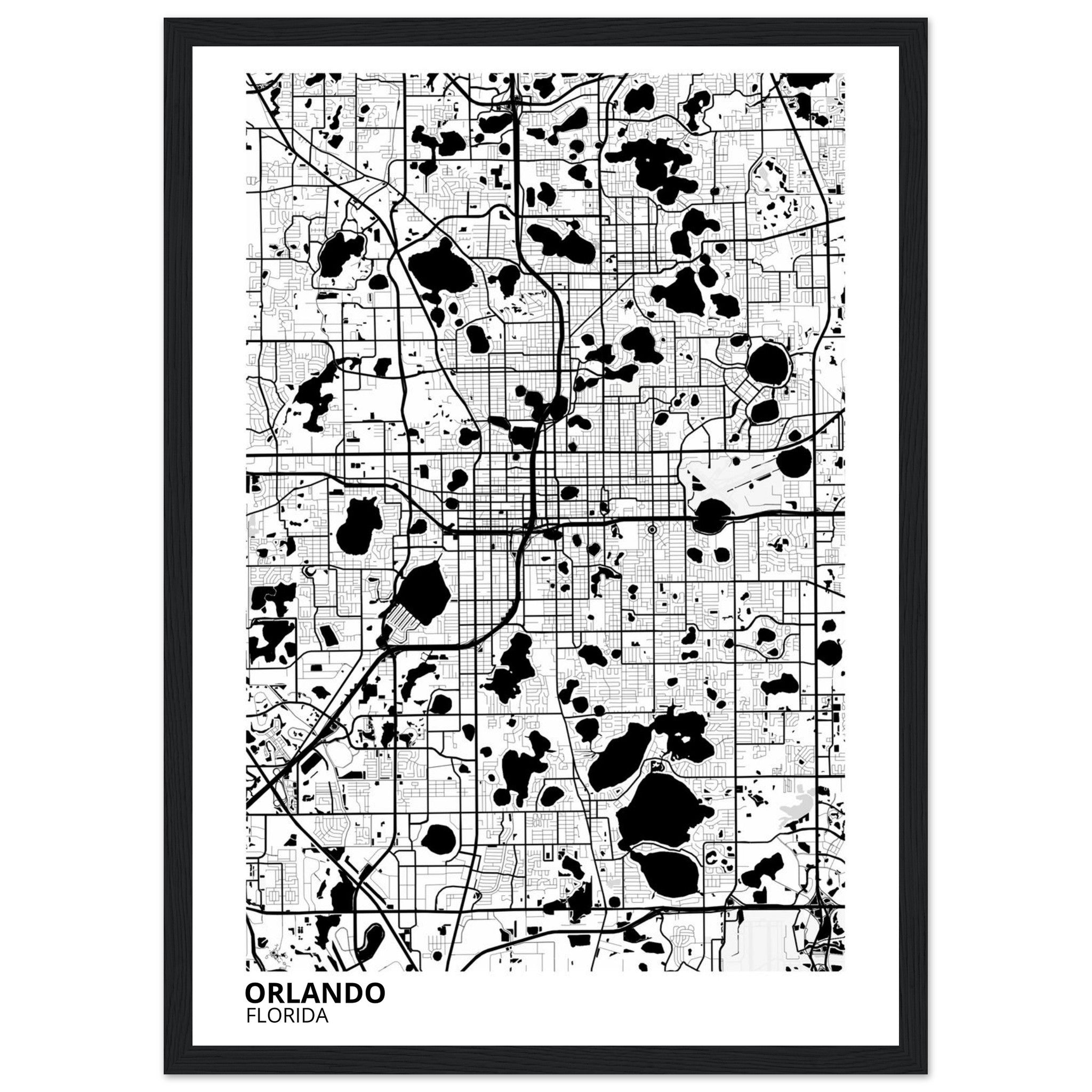 orlando map poster print