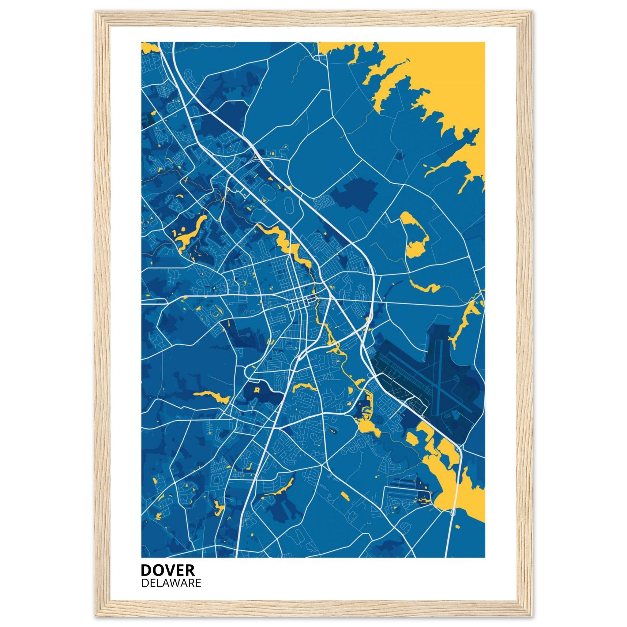 delaware map poster print