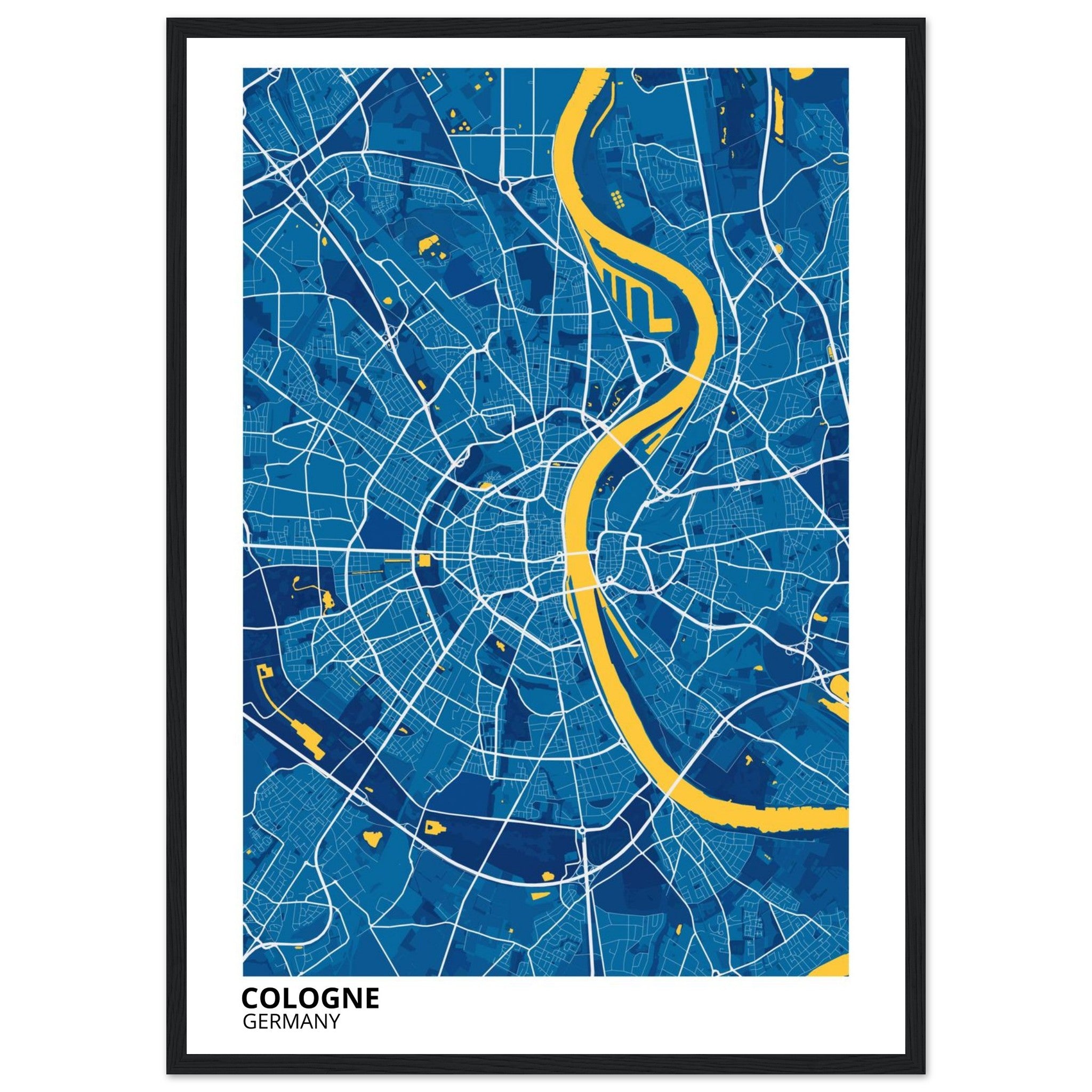 Cologne Germany City Map Poster | Custom Map Art Print - Ink And Atlas