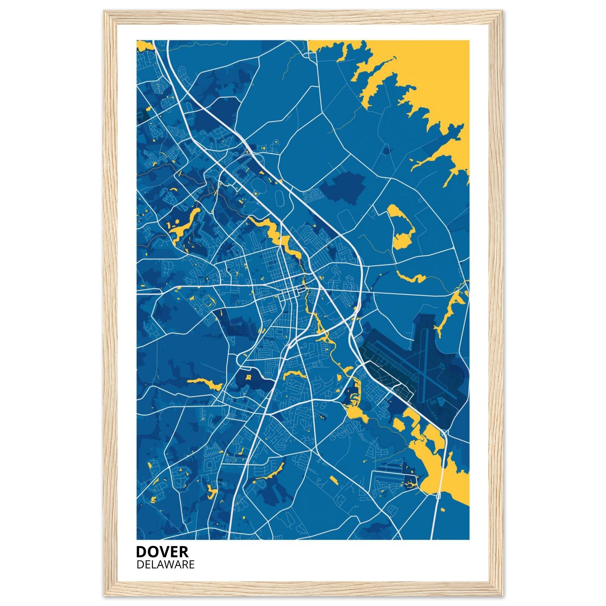 delaware map poster print