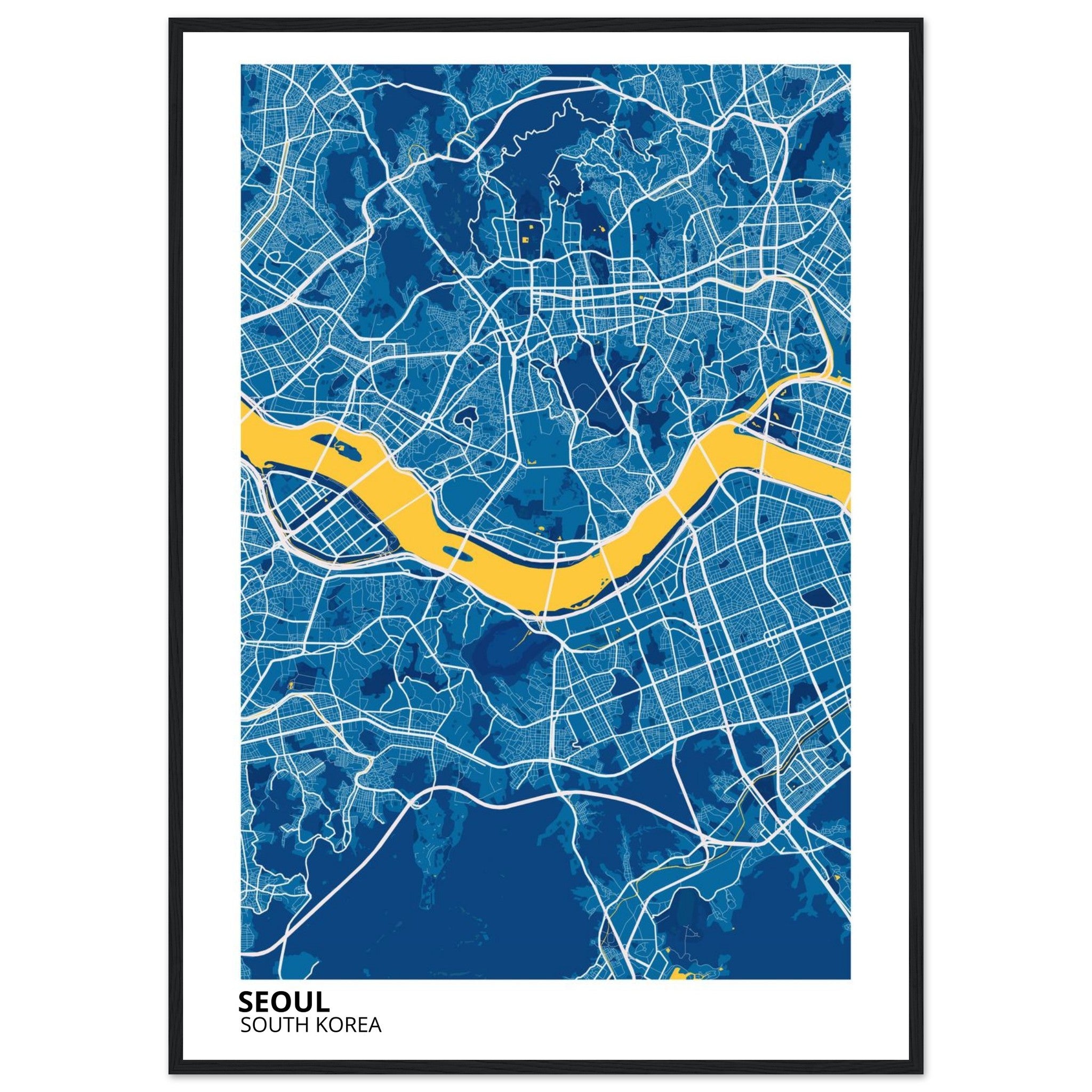 Seoul South Korea City Map Poster | Custom Map Art Print - Ink And Atlas