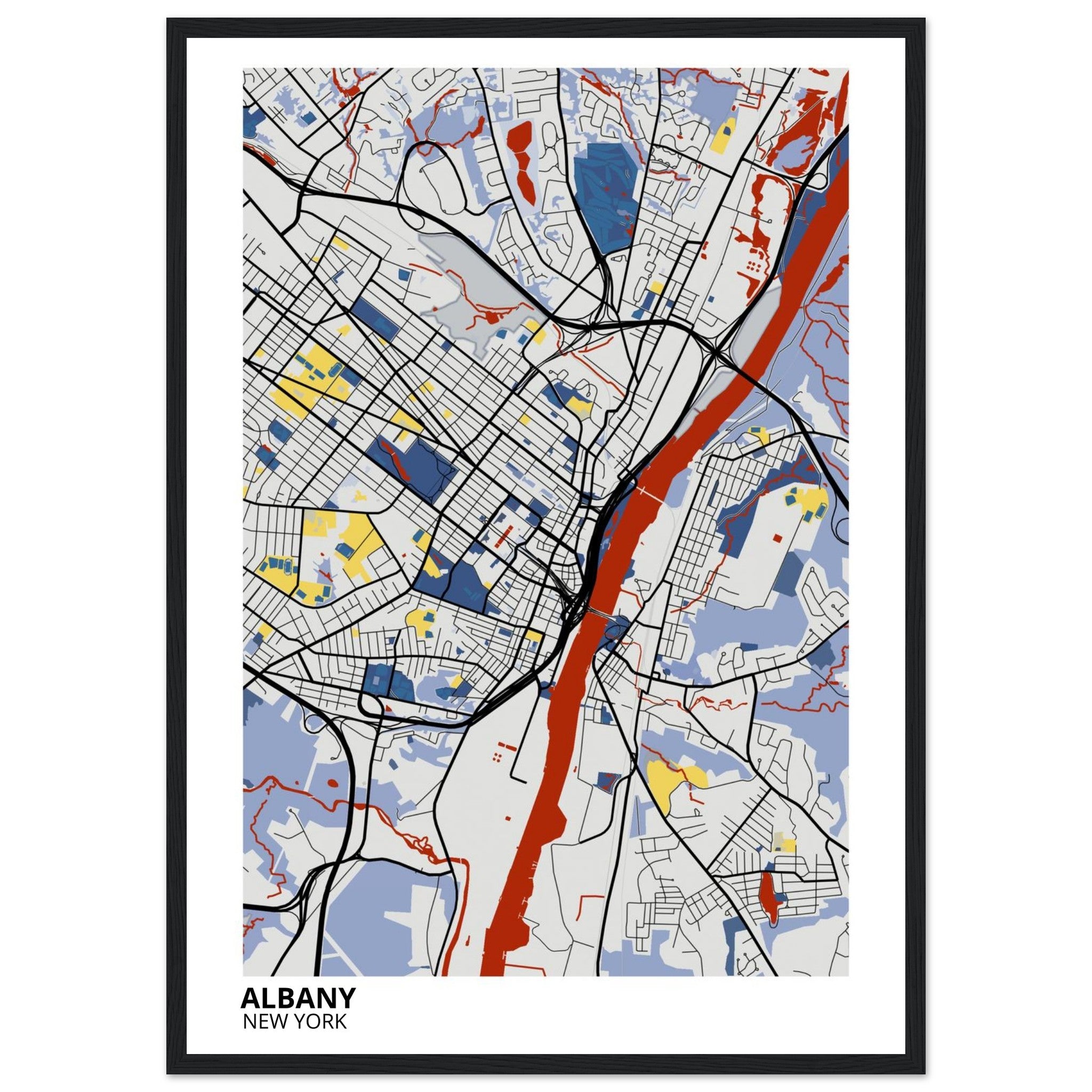 albany map poster print