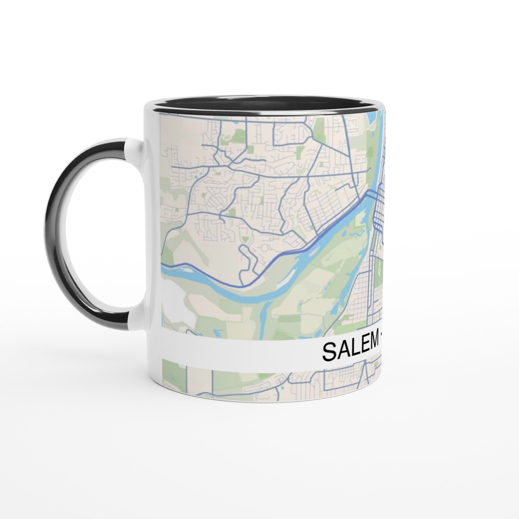 Salem Oregon Modern City Map Mug (11oz) - Ink And Atlas