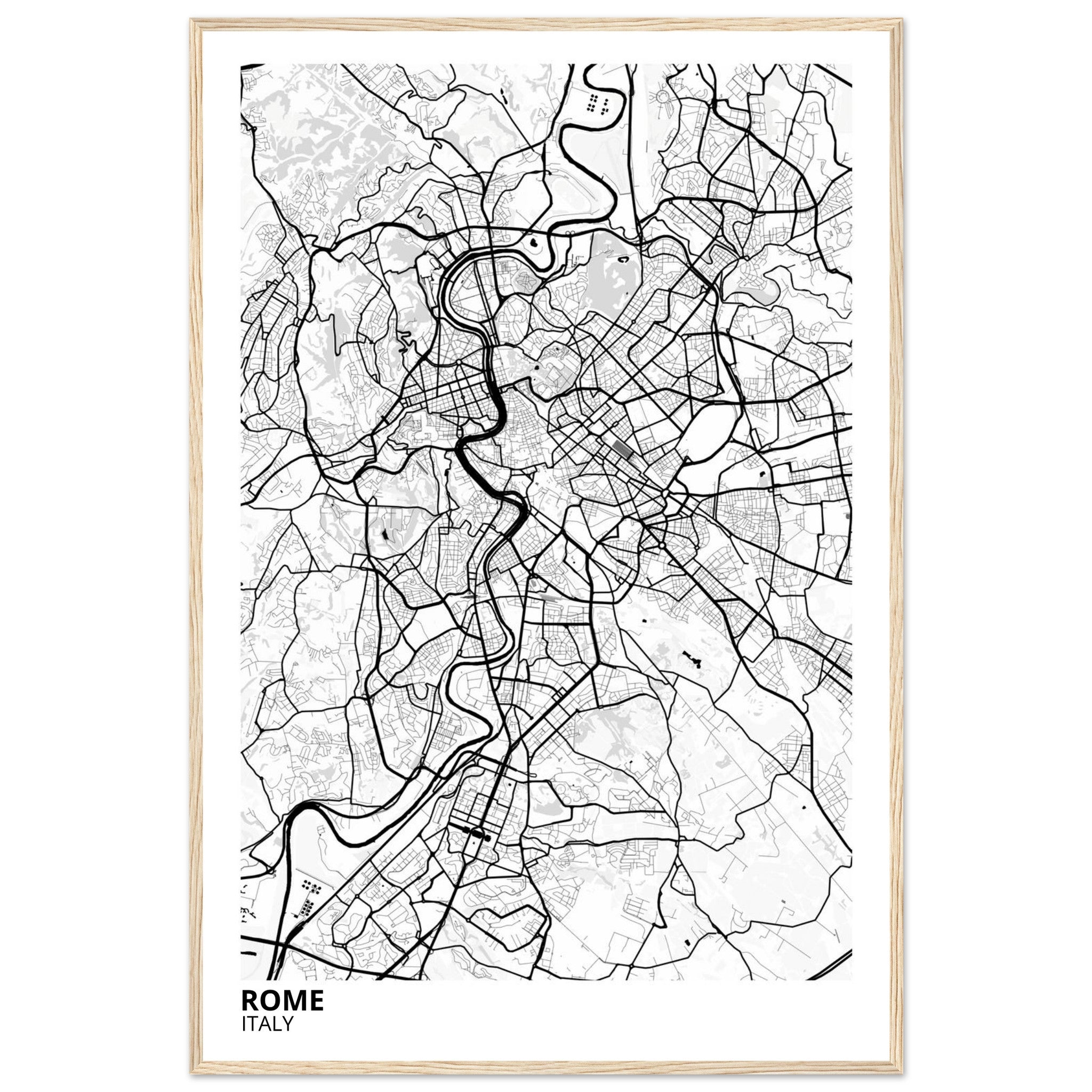 Rome Italy City Map Poster | Custom Map Art Print - Ink And Atlas