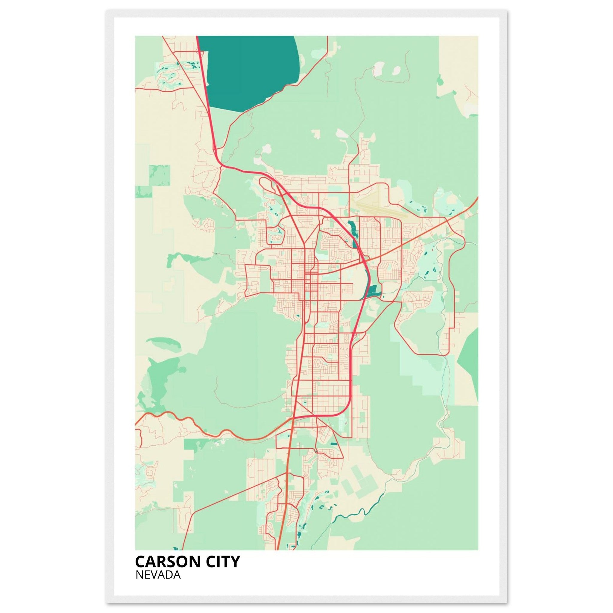 carson city map poster print