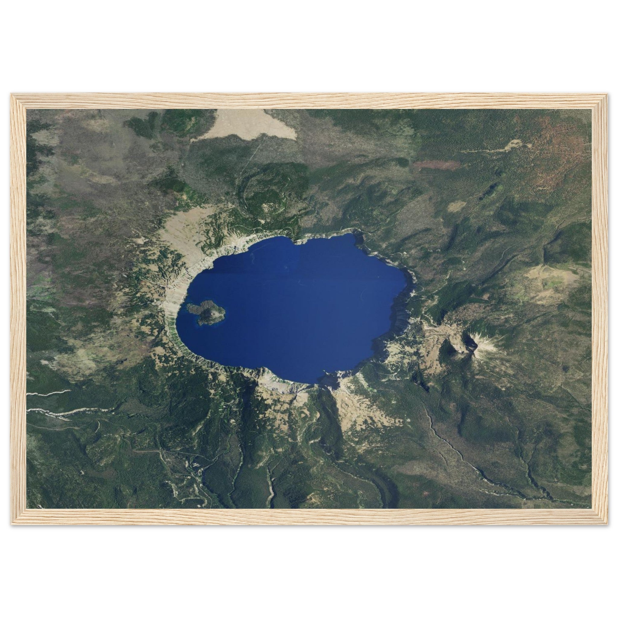 Crater Lake National Park Natural Earth Print - Ink And Atlas