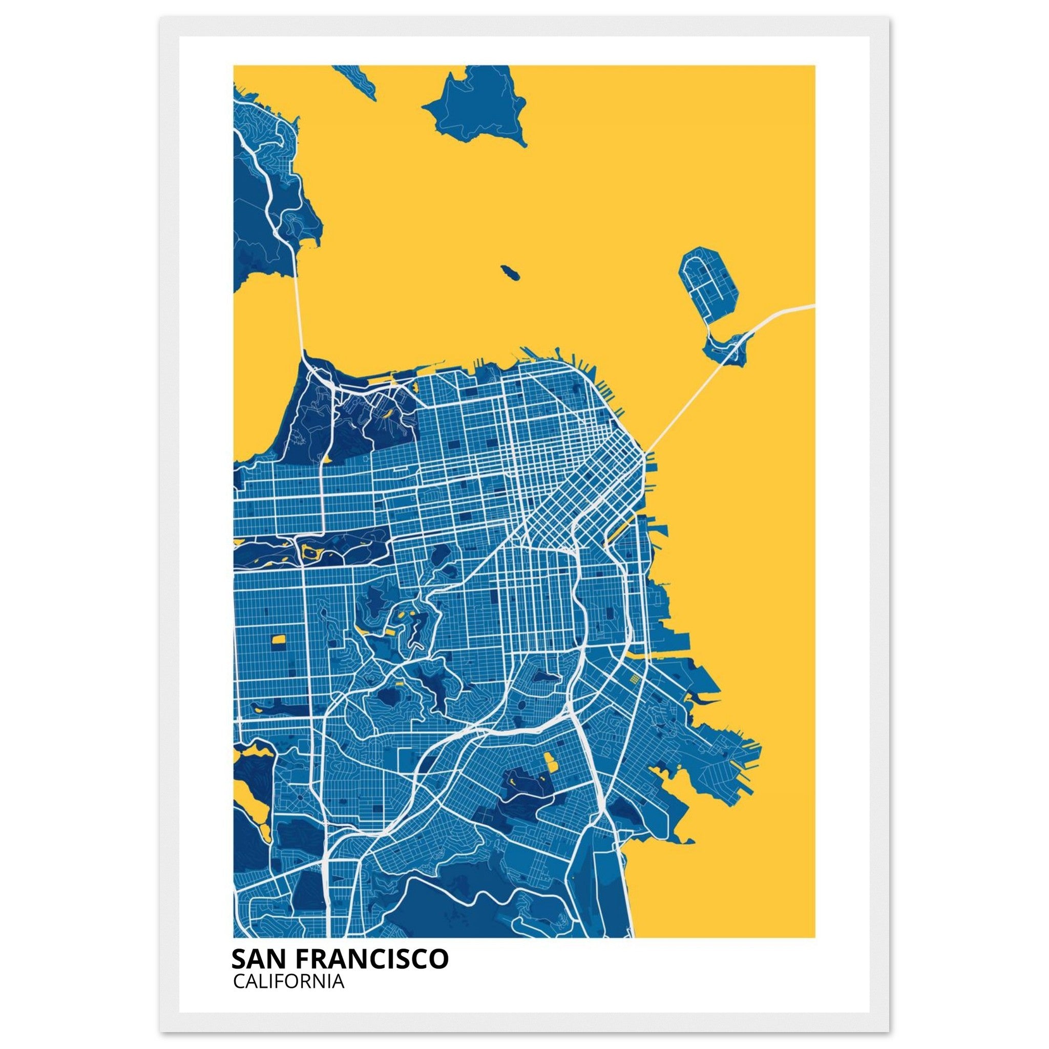 san francisco map poster print