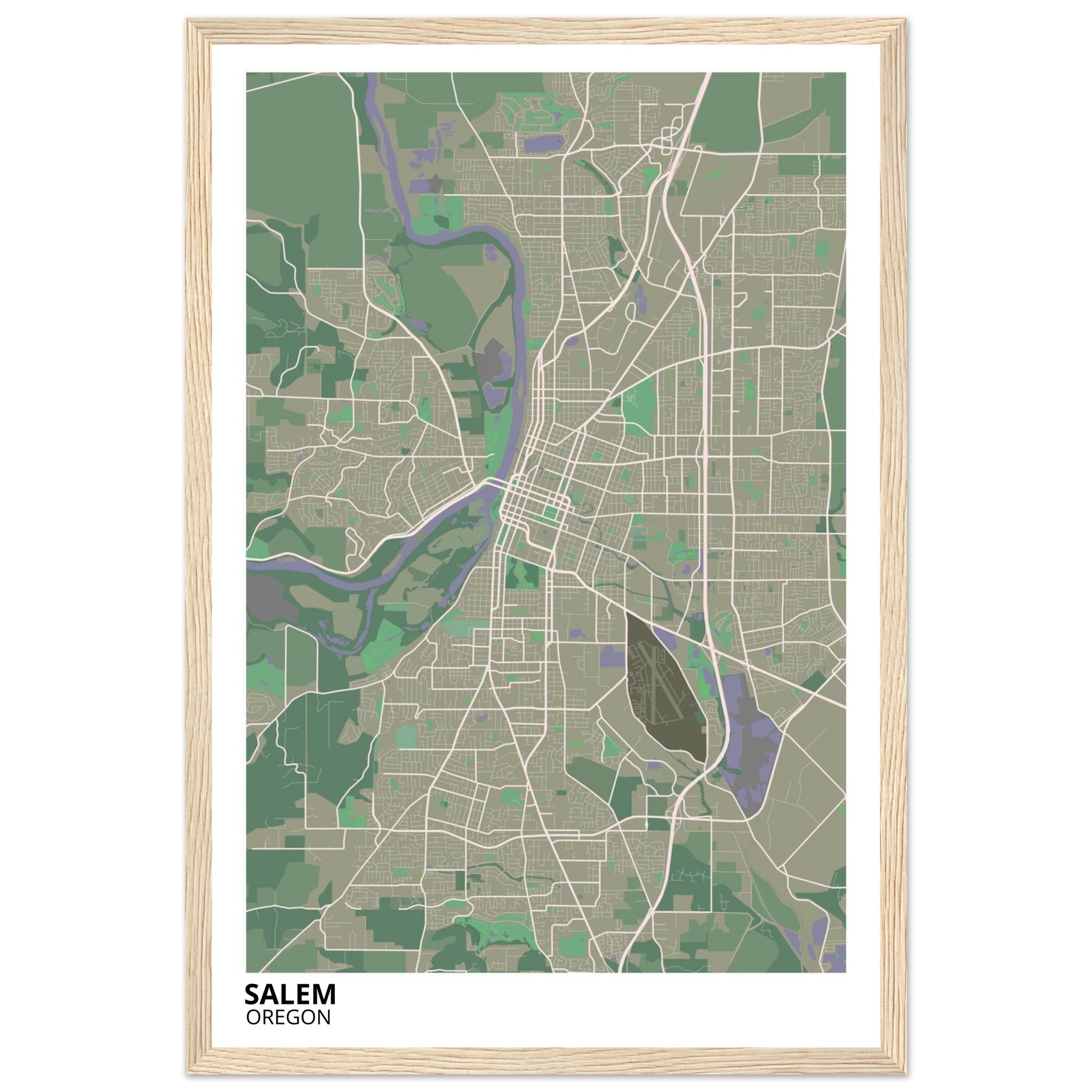 salem map poster print