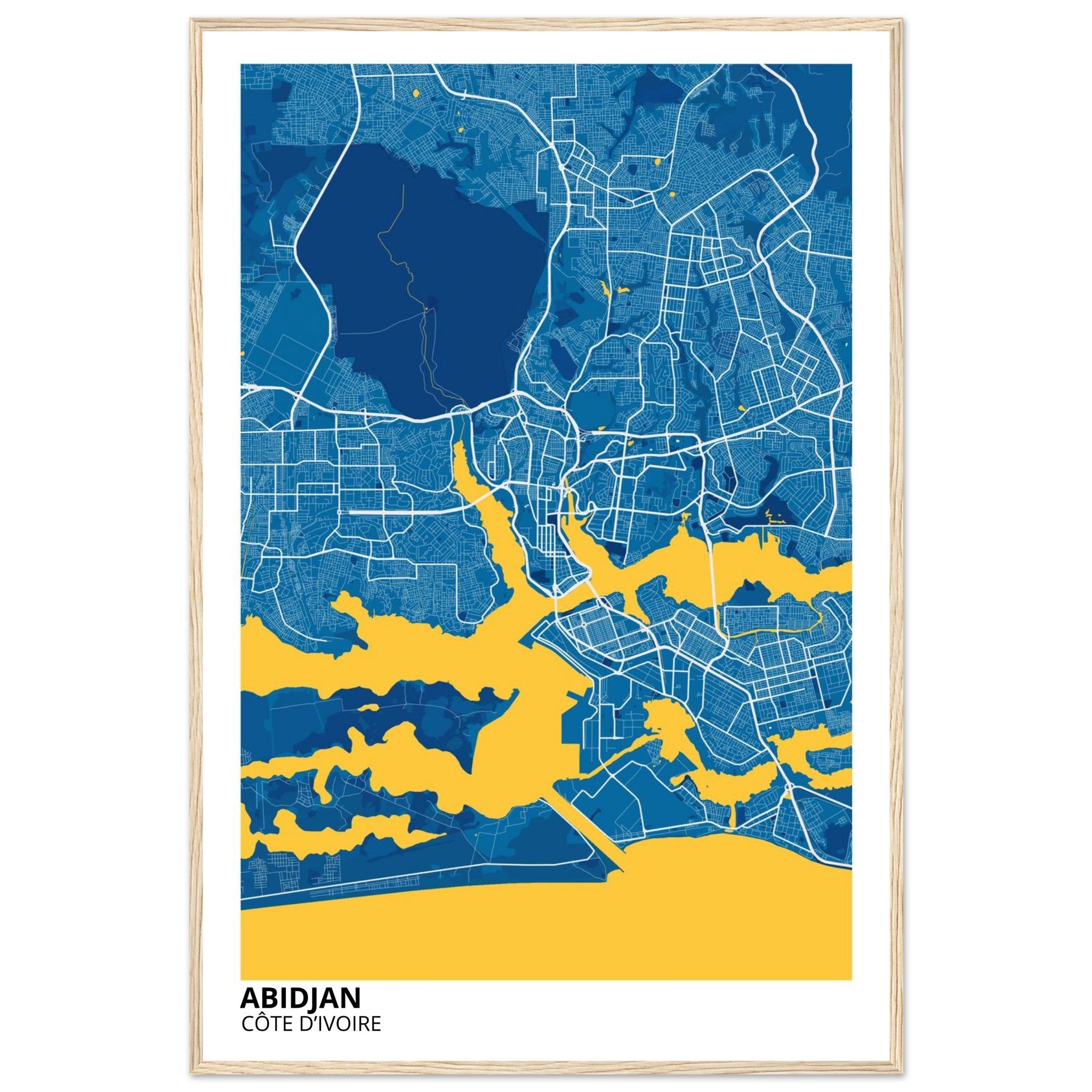 Abidjan Côte d’Ivoire City Map Poster | Custom Map Art Print - Ink And Atlas