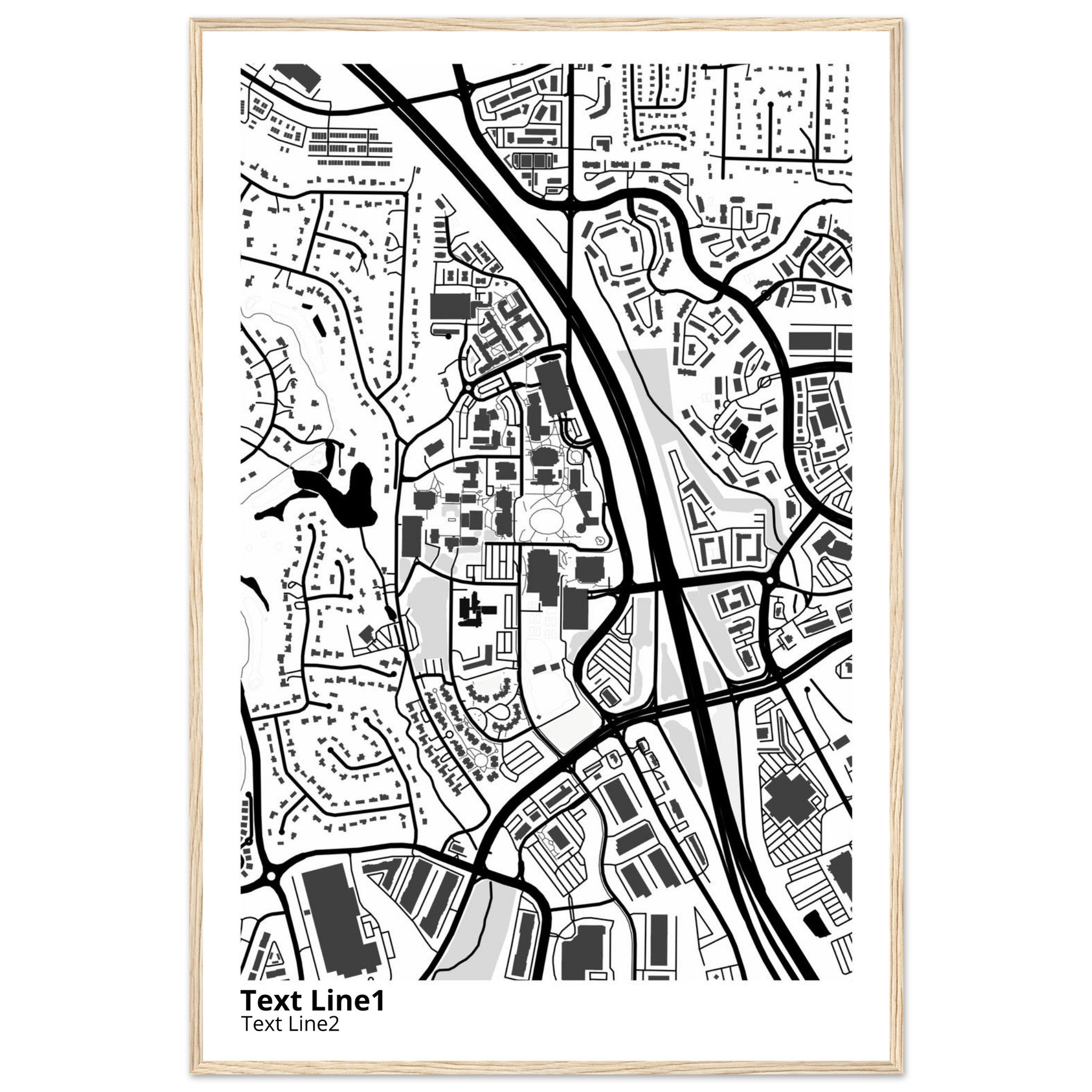 kennesaw state university georgia modern campus map print