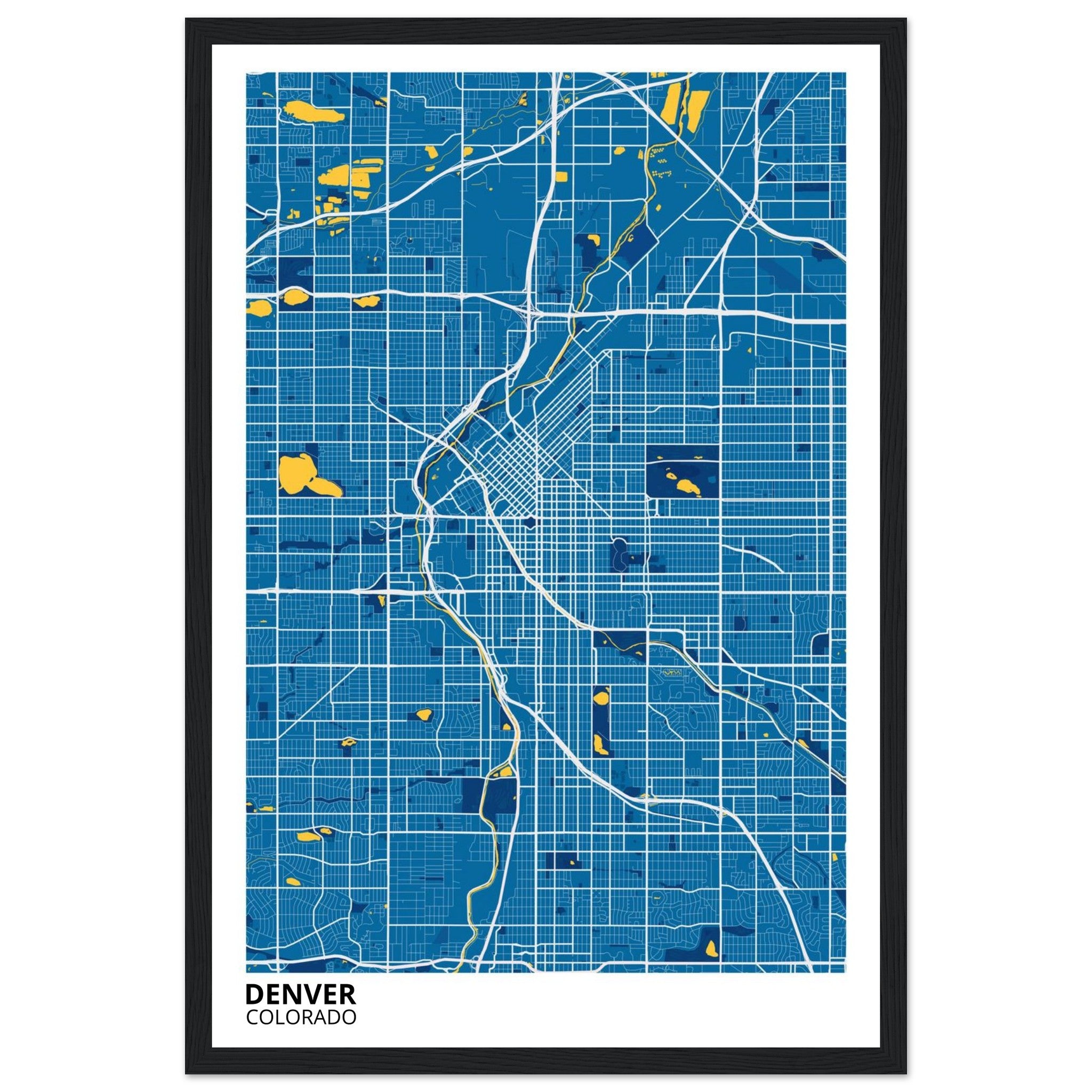 denver map poster print