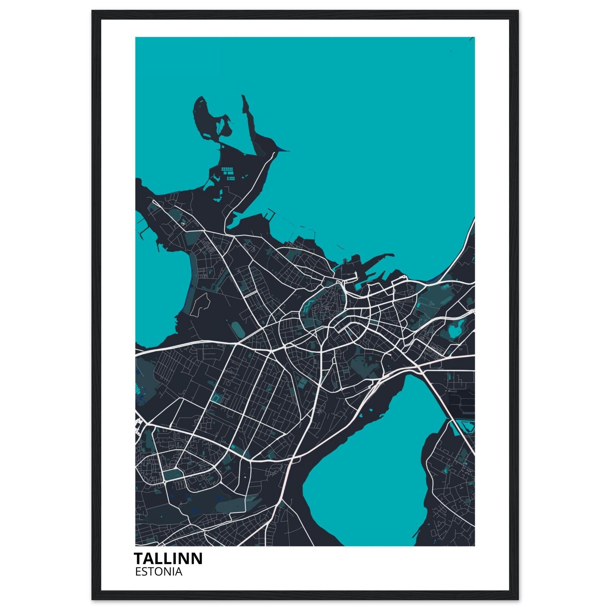Tallinn Estonia City Map Poster | Custom Map Art Print - Ink And Atlas