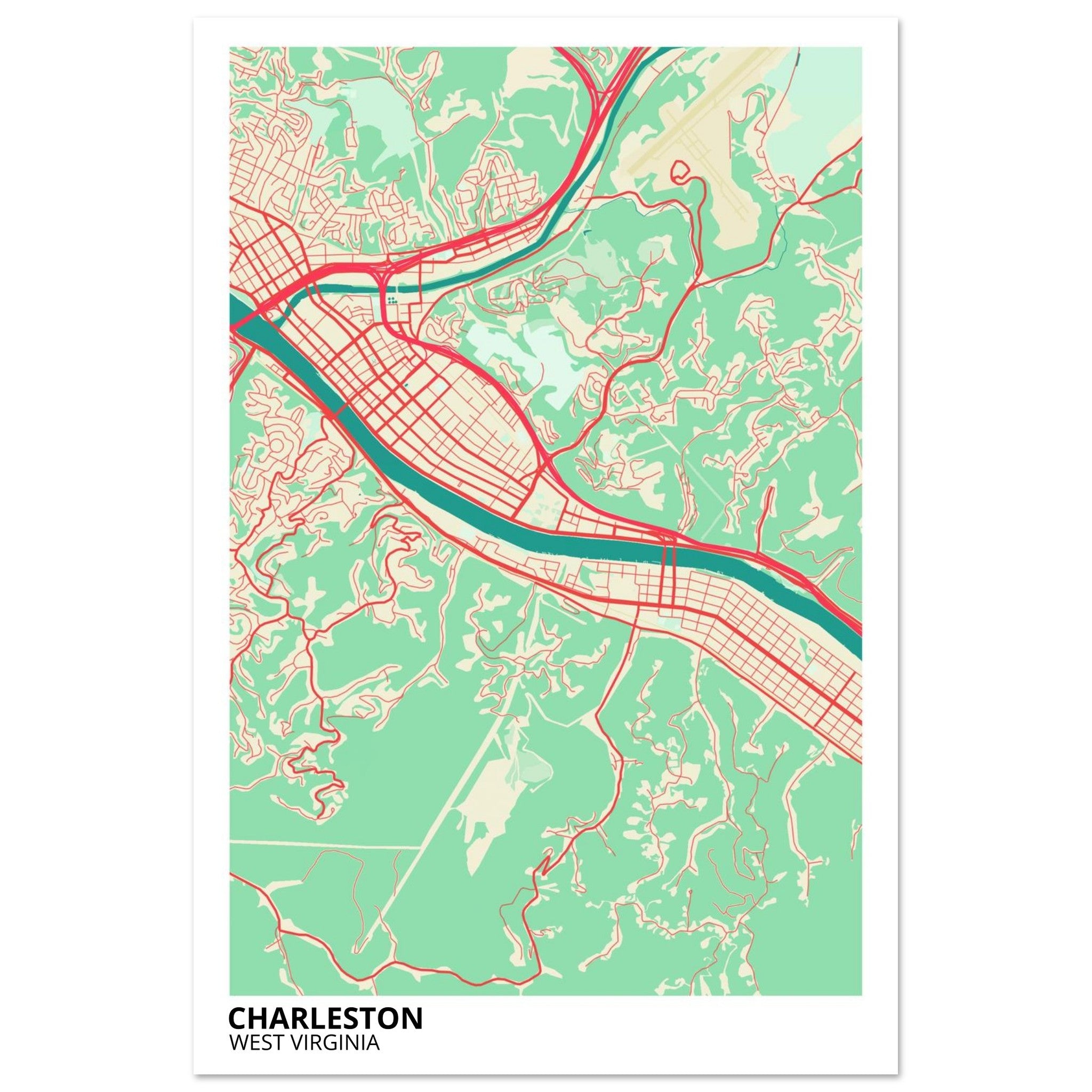 charleston modern city map 