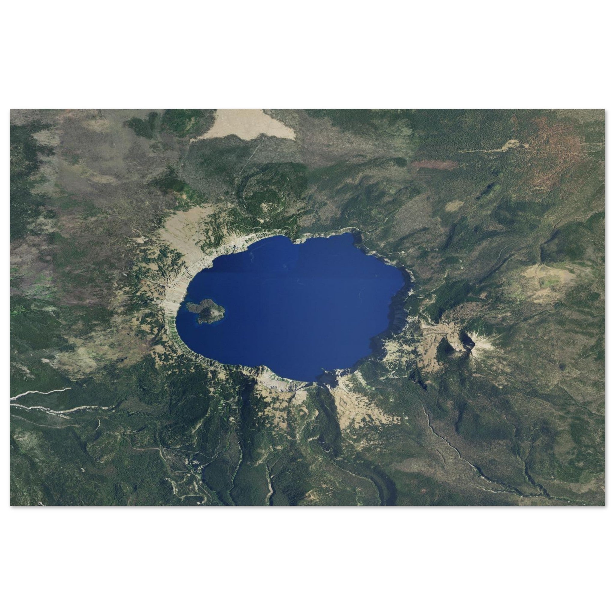 Crater Lake National Park Natural Earth Print - Ink And Atlas